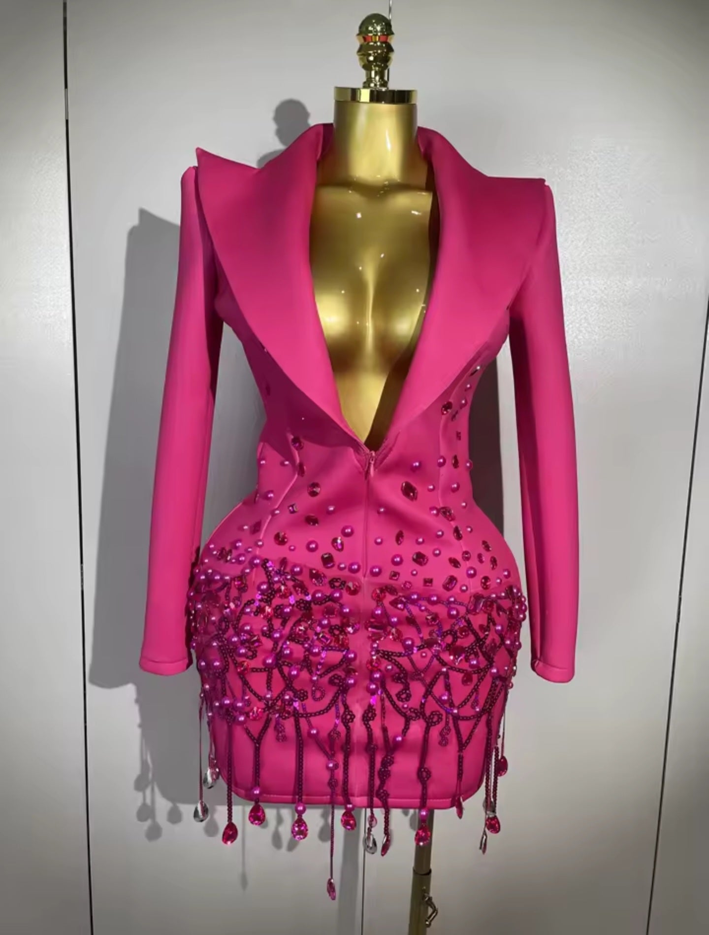 Golden Luxe Blazer Dress