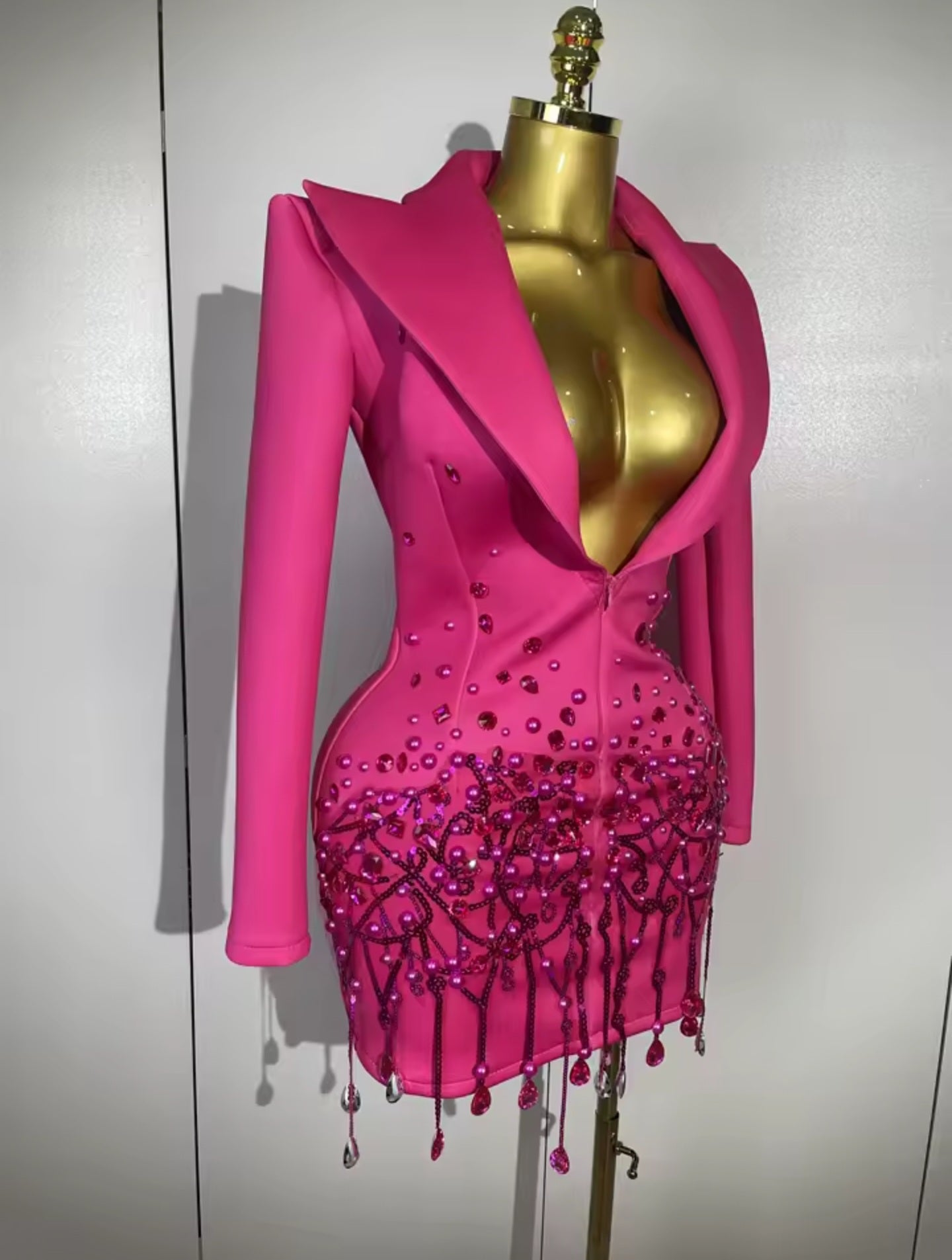 Golden Luxe Blazer Dress