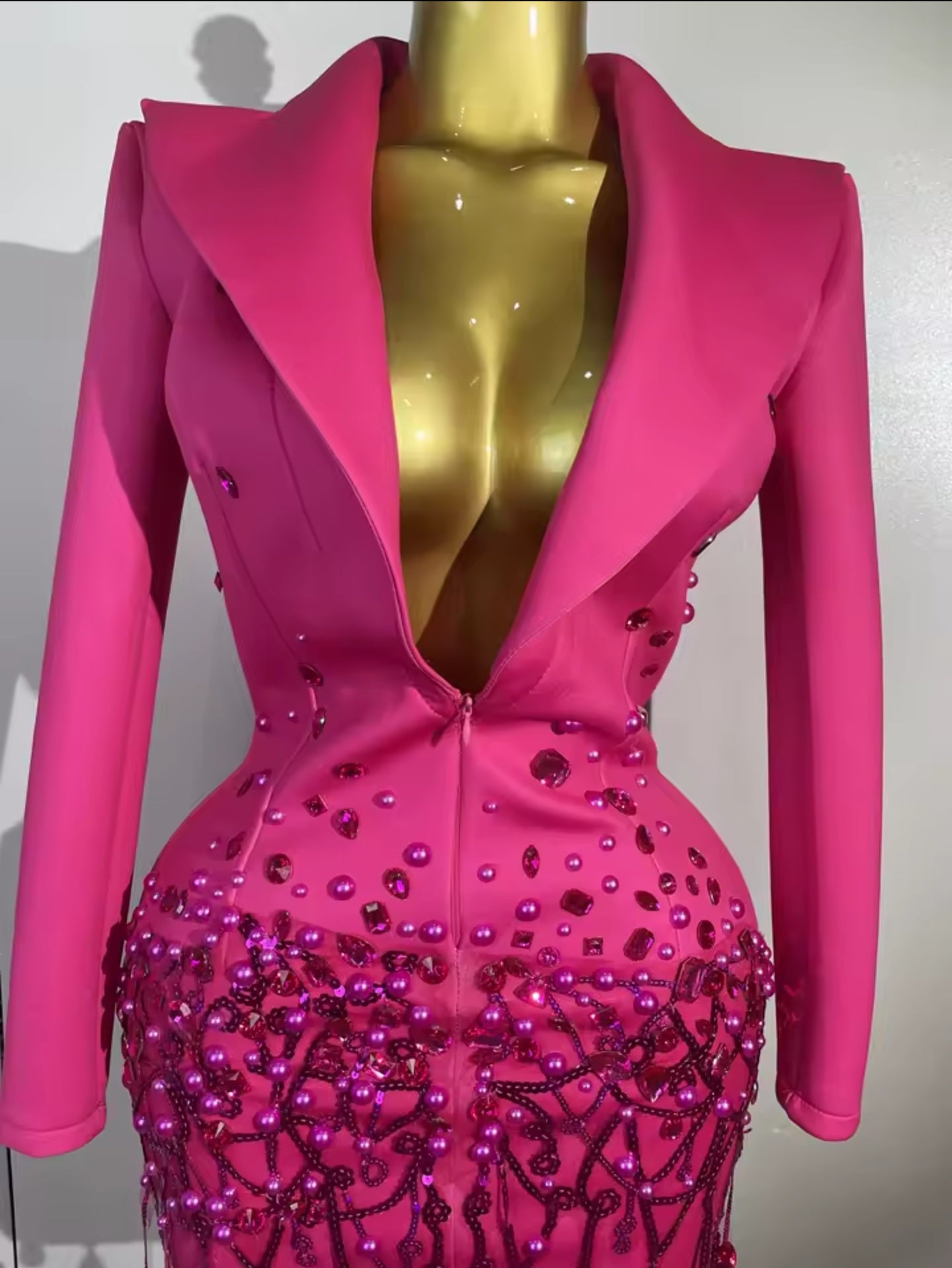 Golden Luxe Blazer Dress