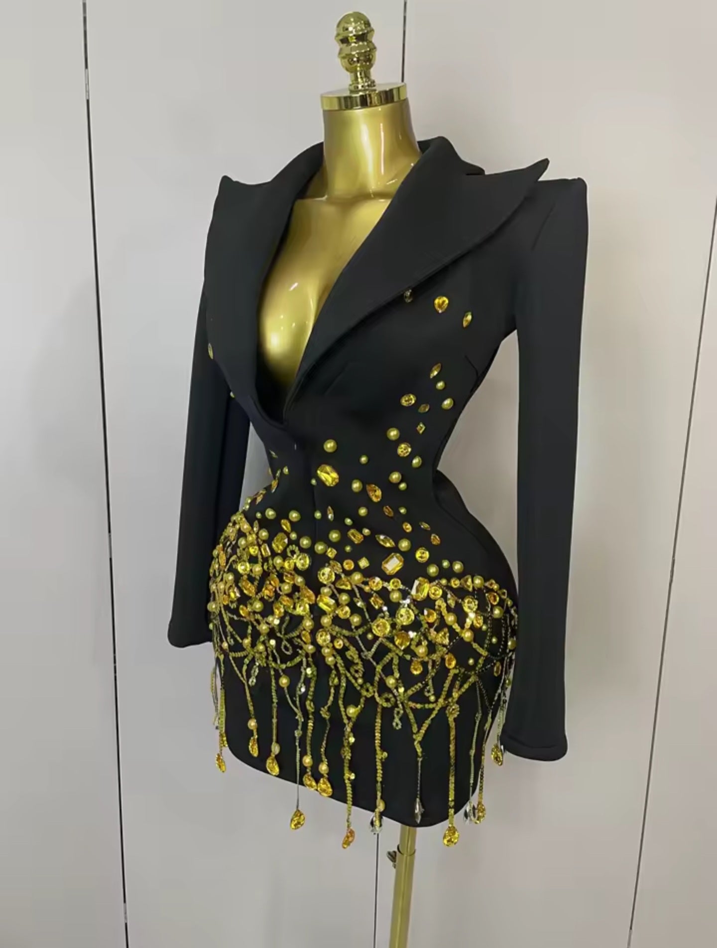 Golden Luxe Blazer Dress
