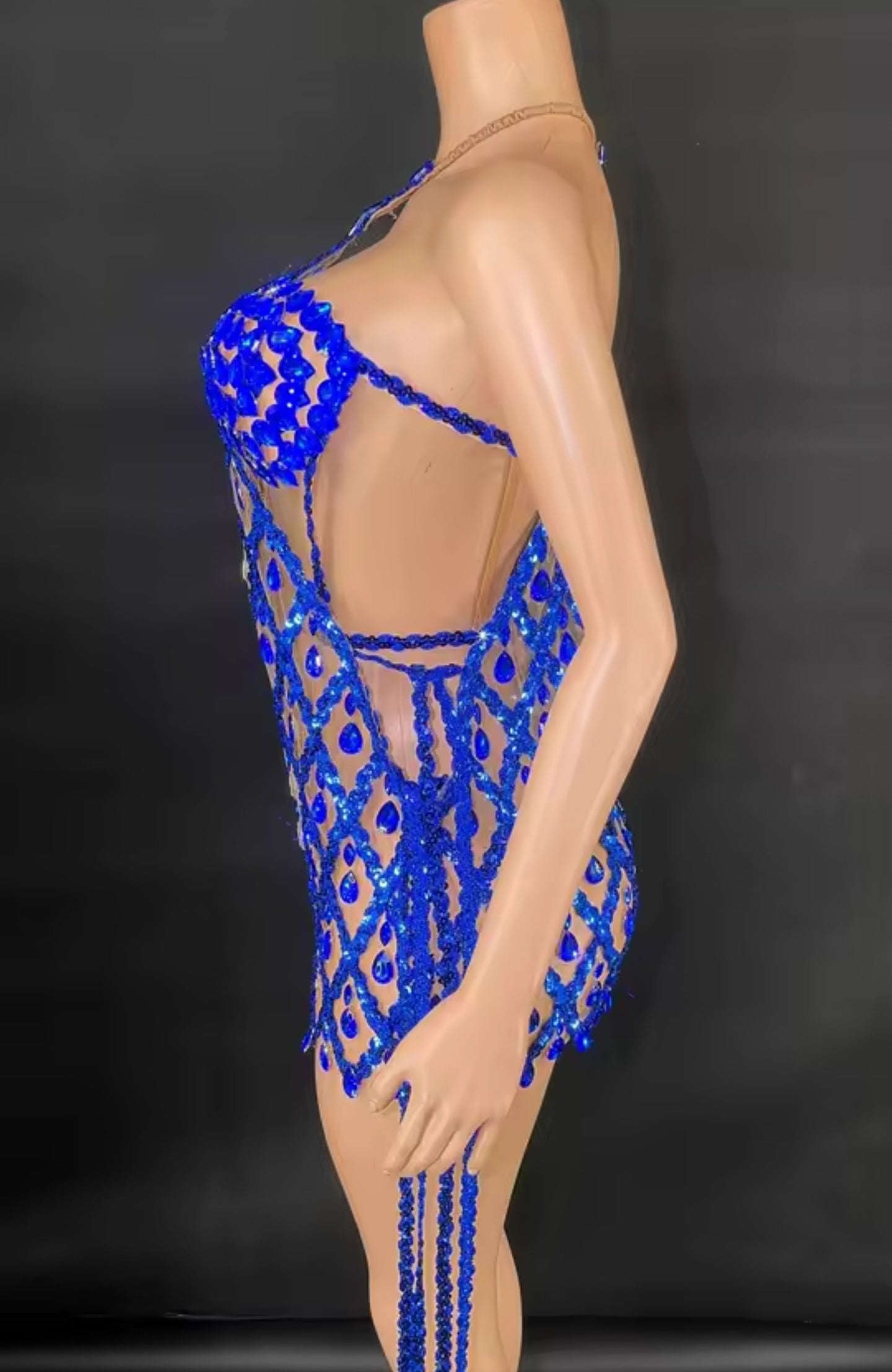 Diamond Mirage Crystal Mini Dress