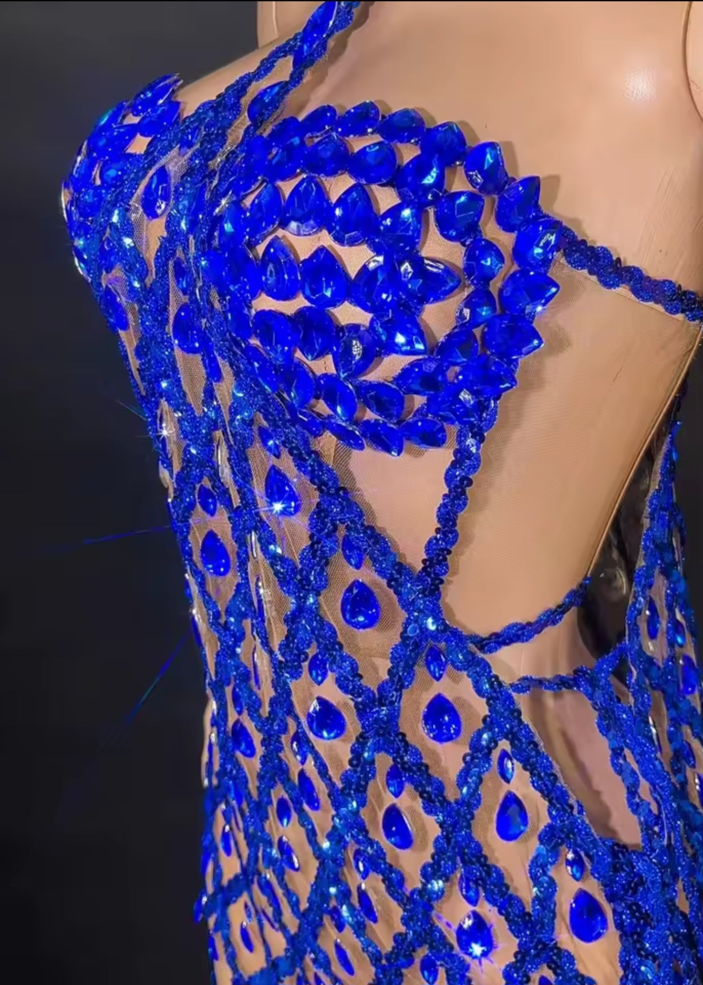 Diamond Mirage Crystal Mini Dress