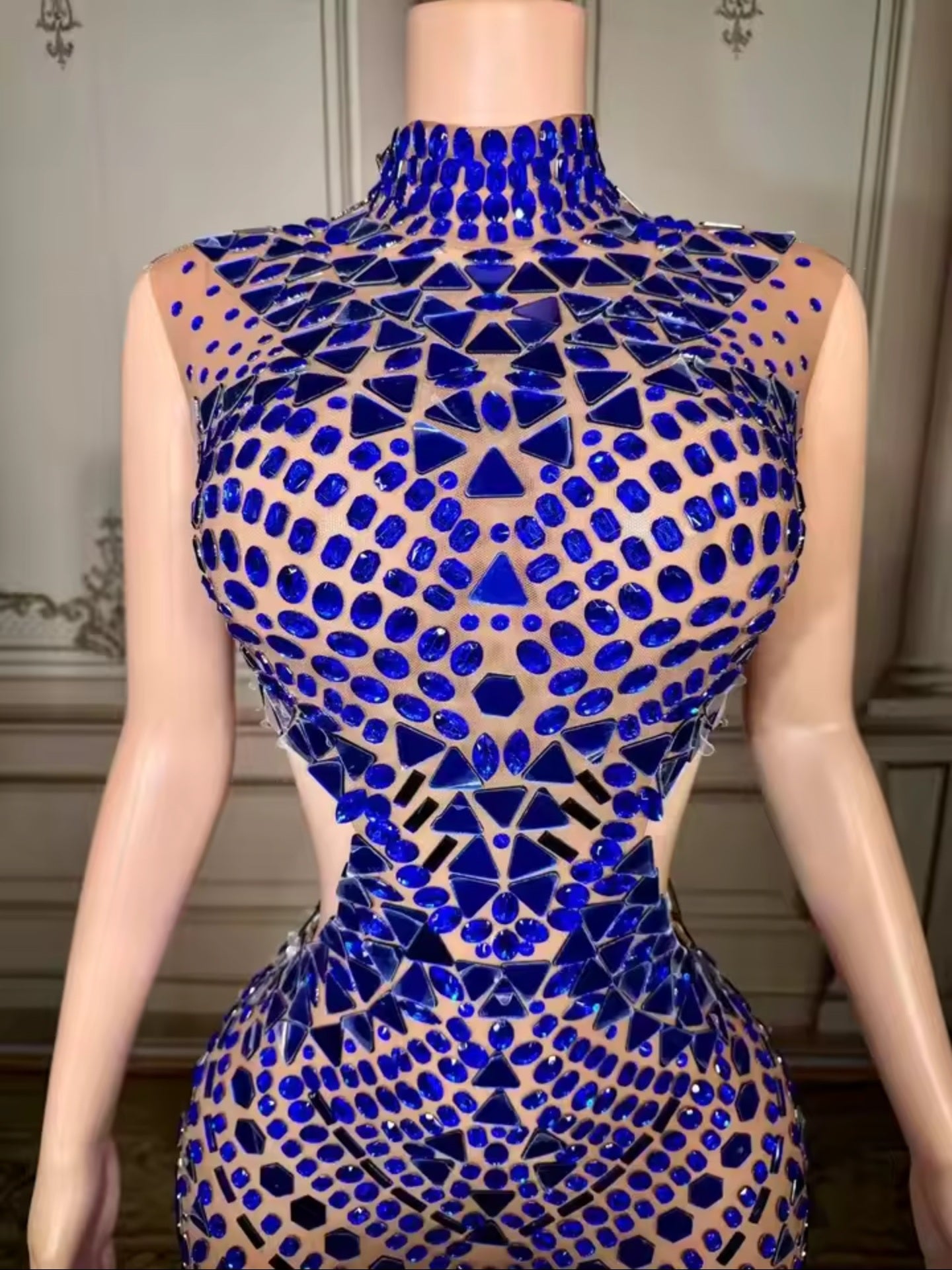 Golden Goddess Mirror Mosaic Dress