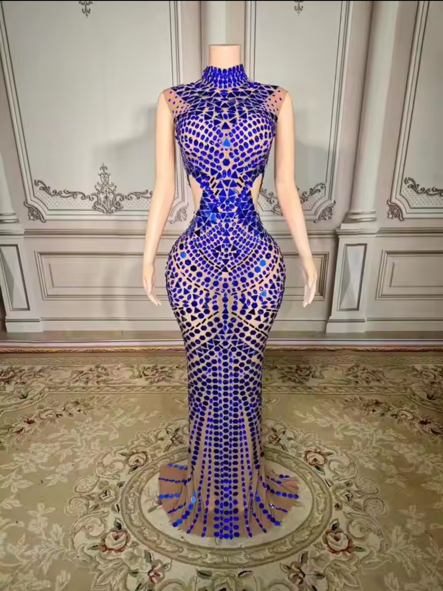 Golden Goddess Mirror Mosaic Dress