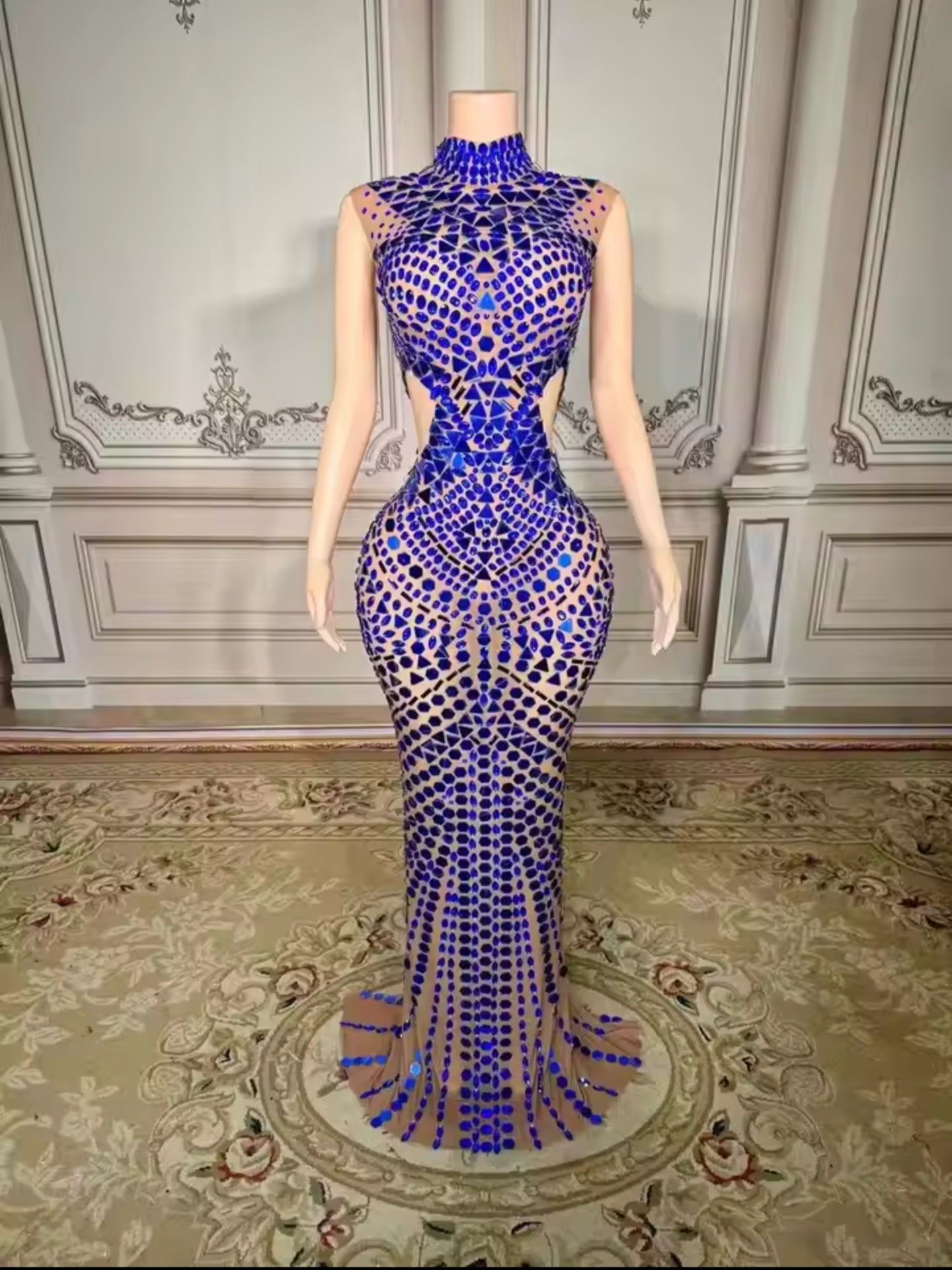 Golden Goddess Mirror Mosaic Dress