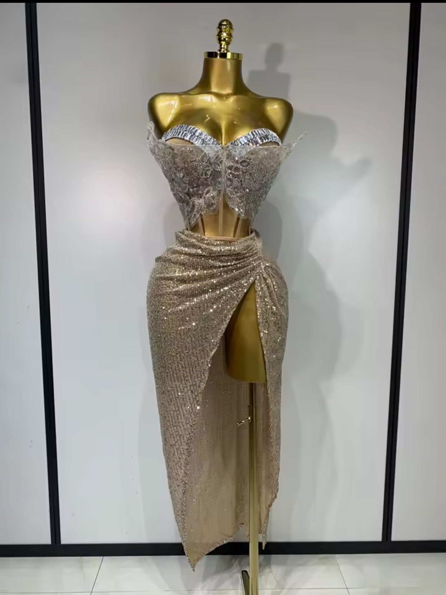 Golden Romance Draped Set