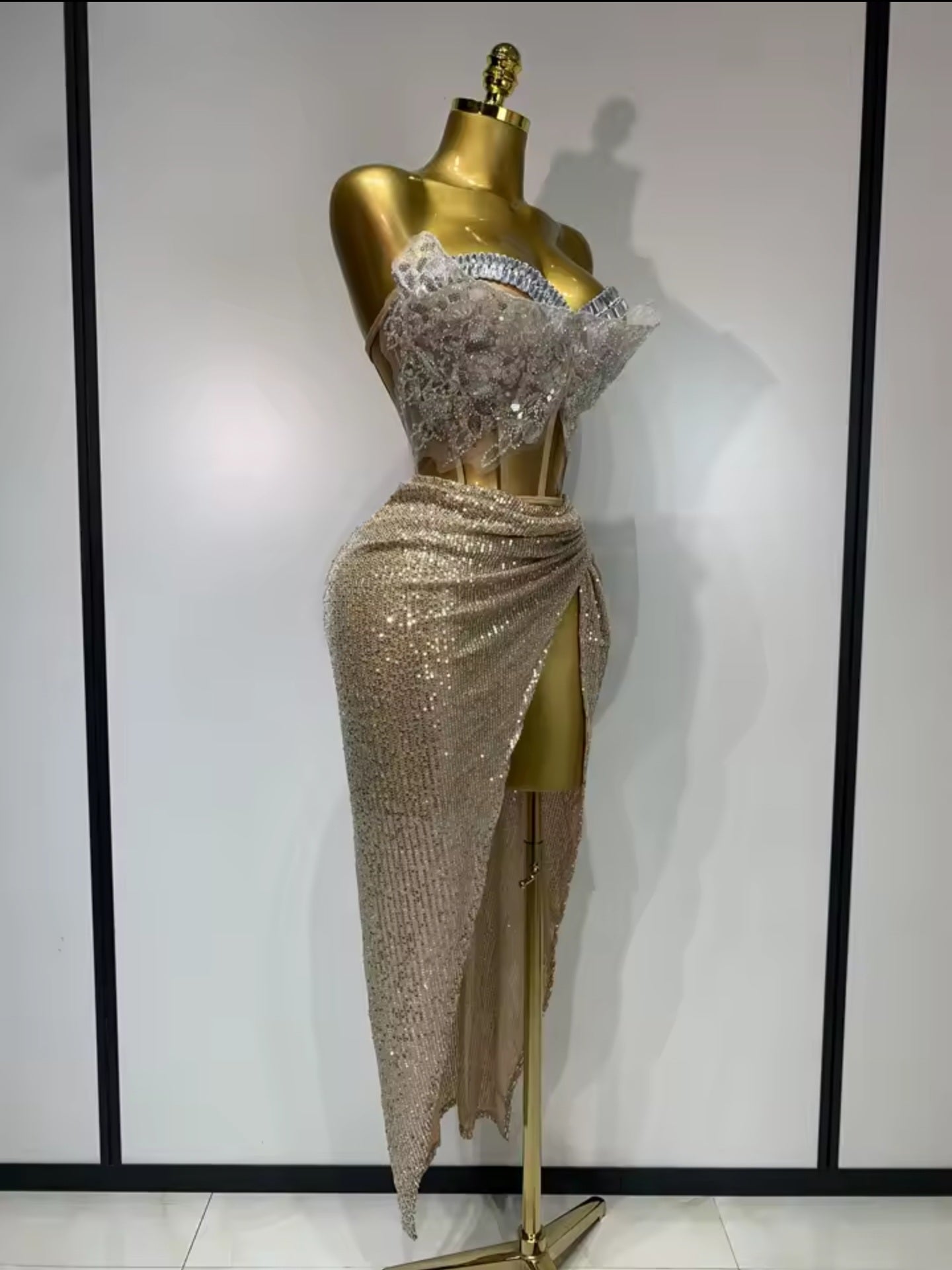 Golden Romance Draped Set