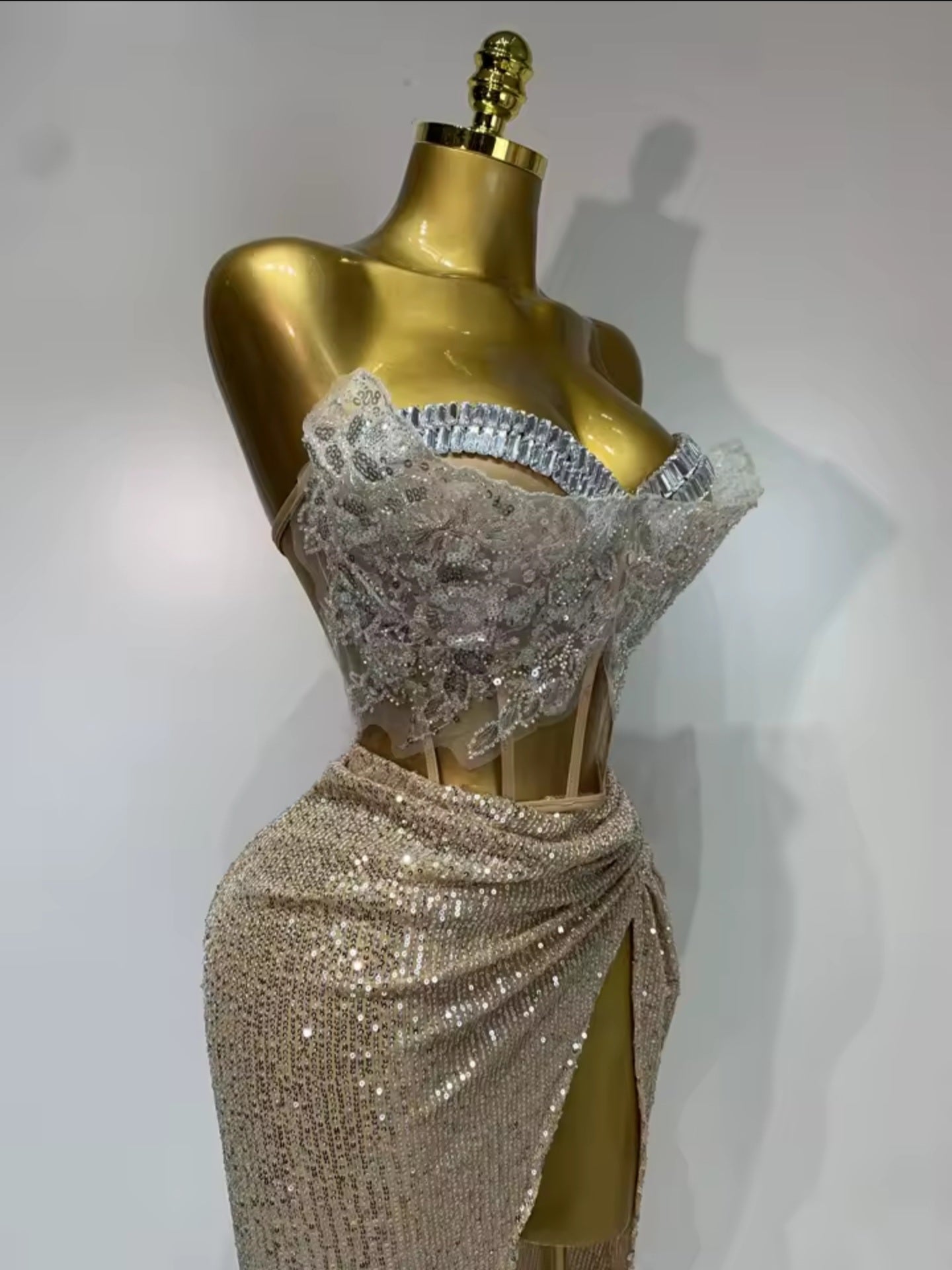 Golden Romance Draped Set