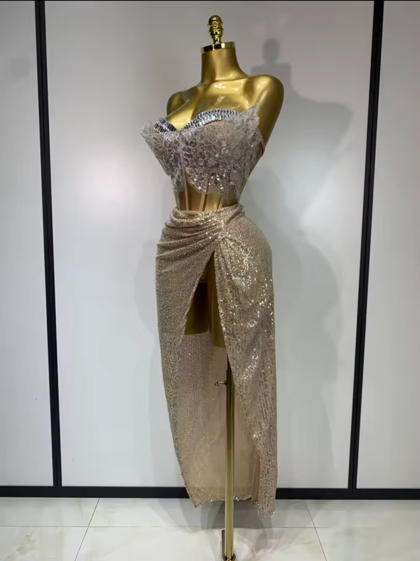 Golden Romance Draped Set