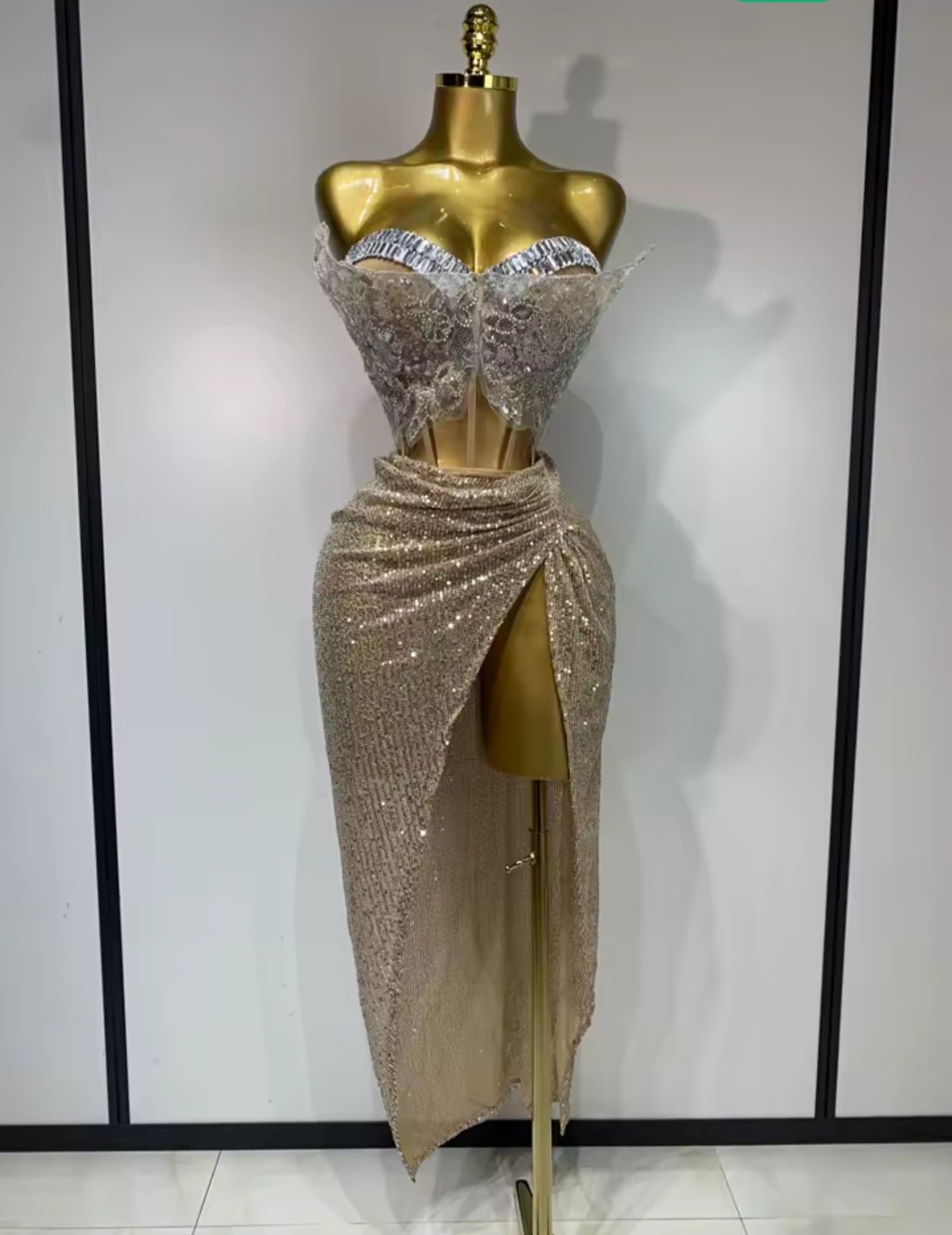 Golden Romance Draped Set