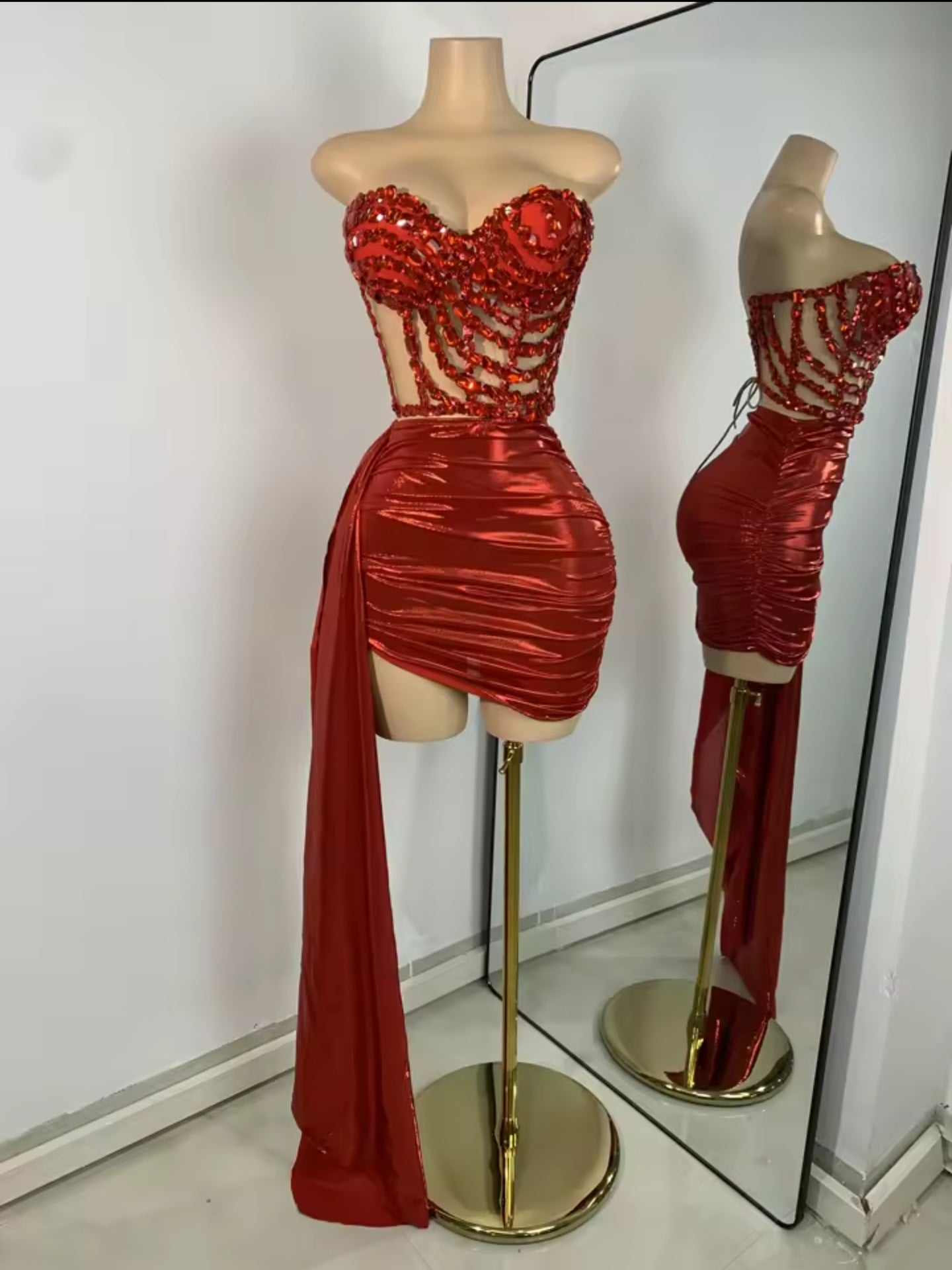 Temptation Crystal Skirt Set