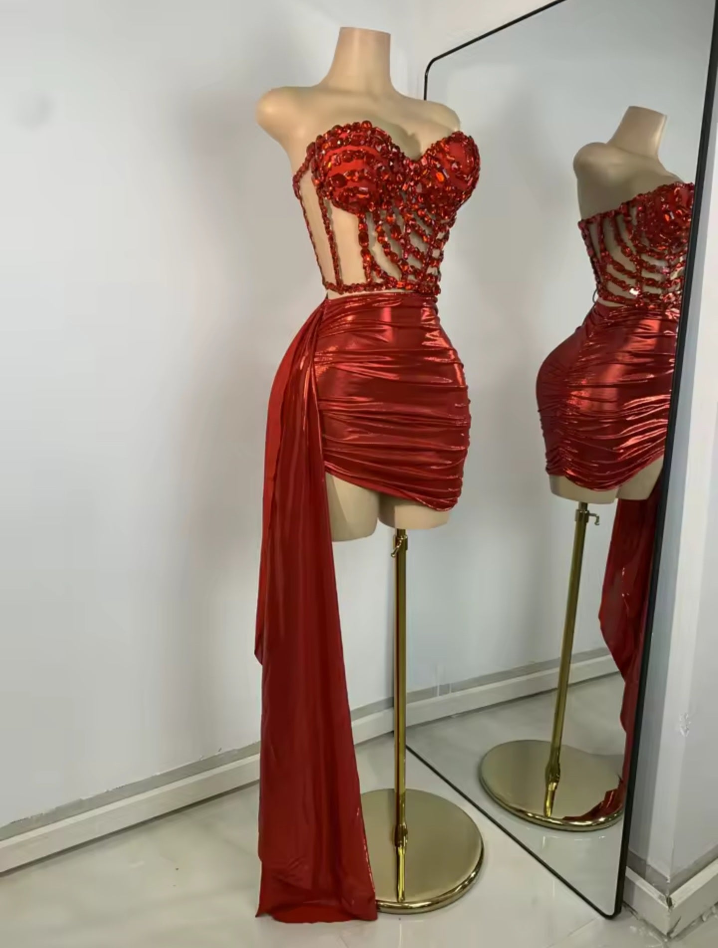 Temptation Crystal Skirt Set