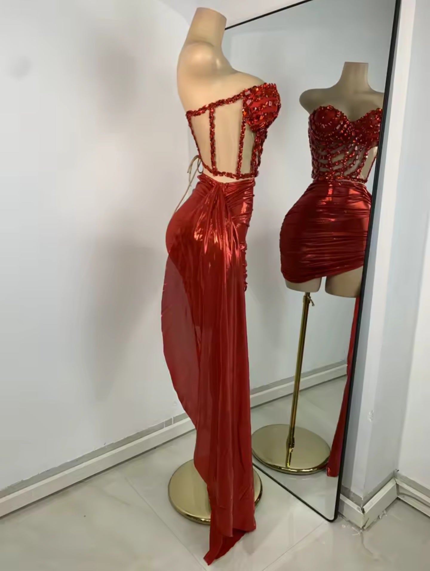 Temptation Crystal Skirt Set