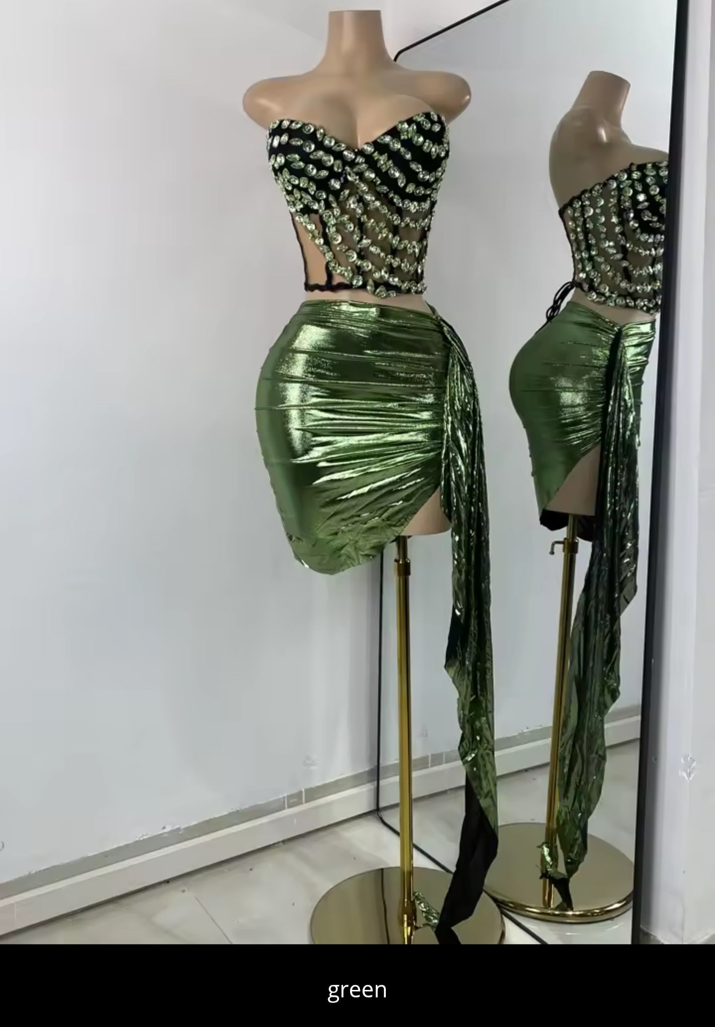 Temptation Crystal Skirt Set