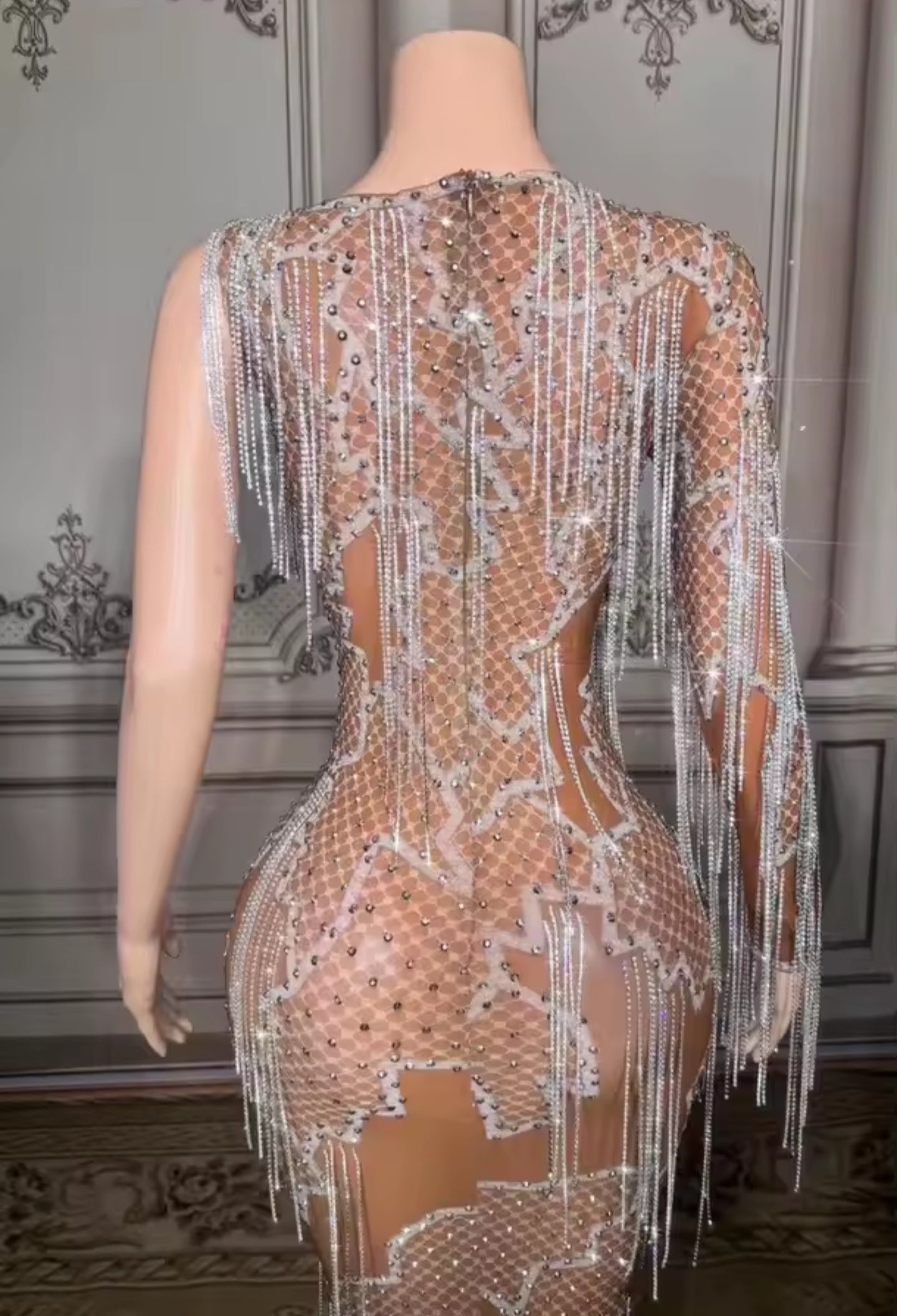 Dazzled By Fringed Dress