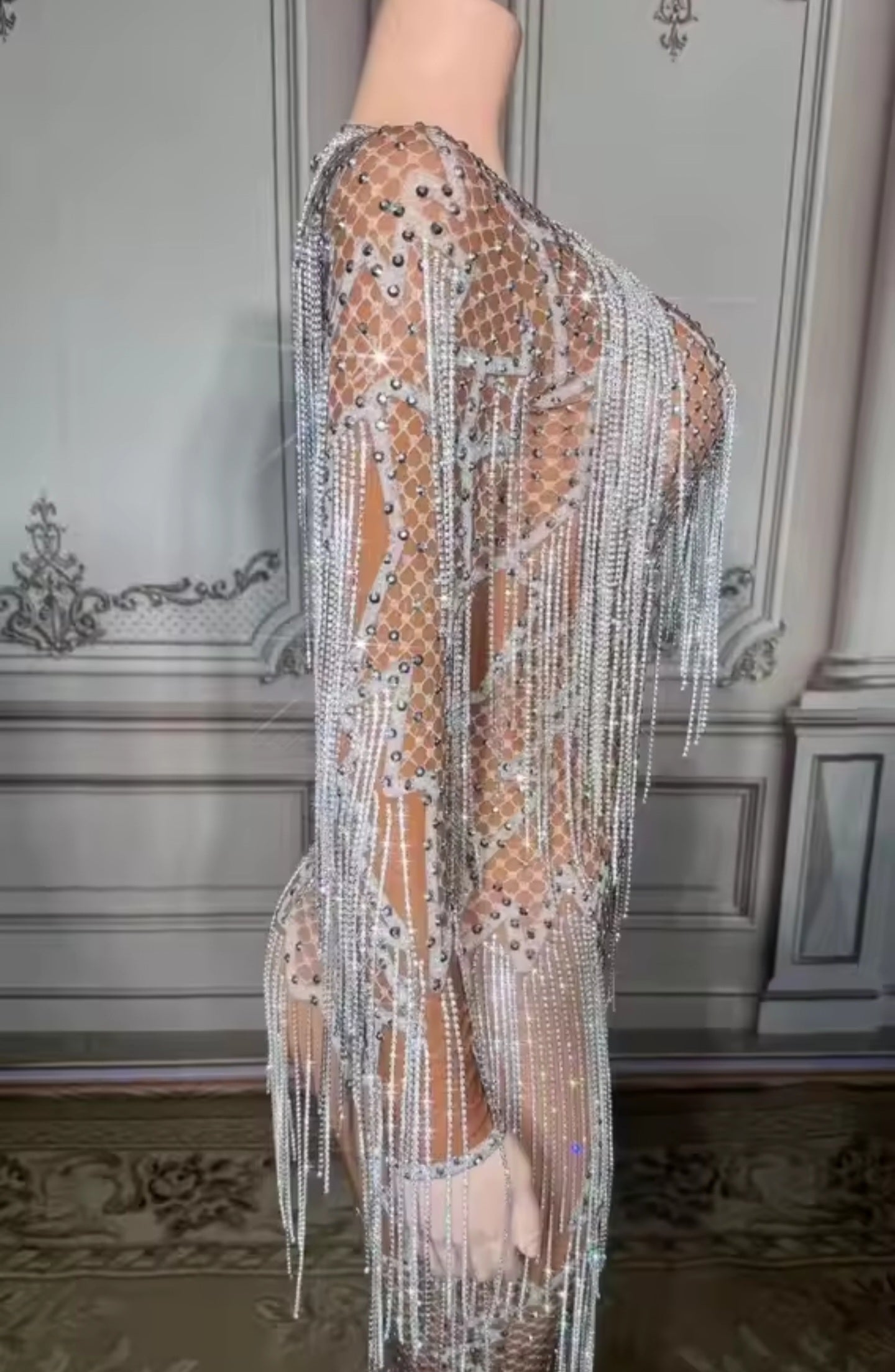 Dazzled By Fringed Dress