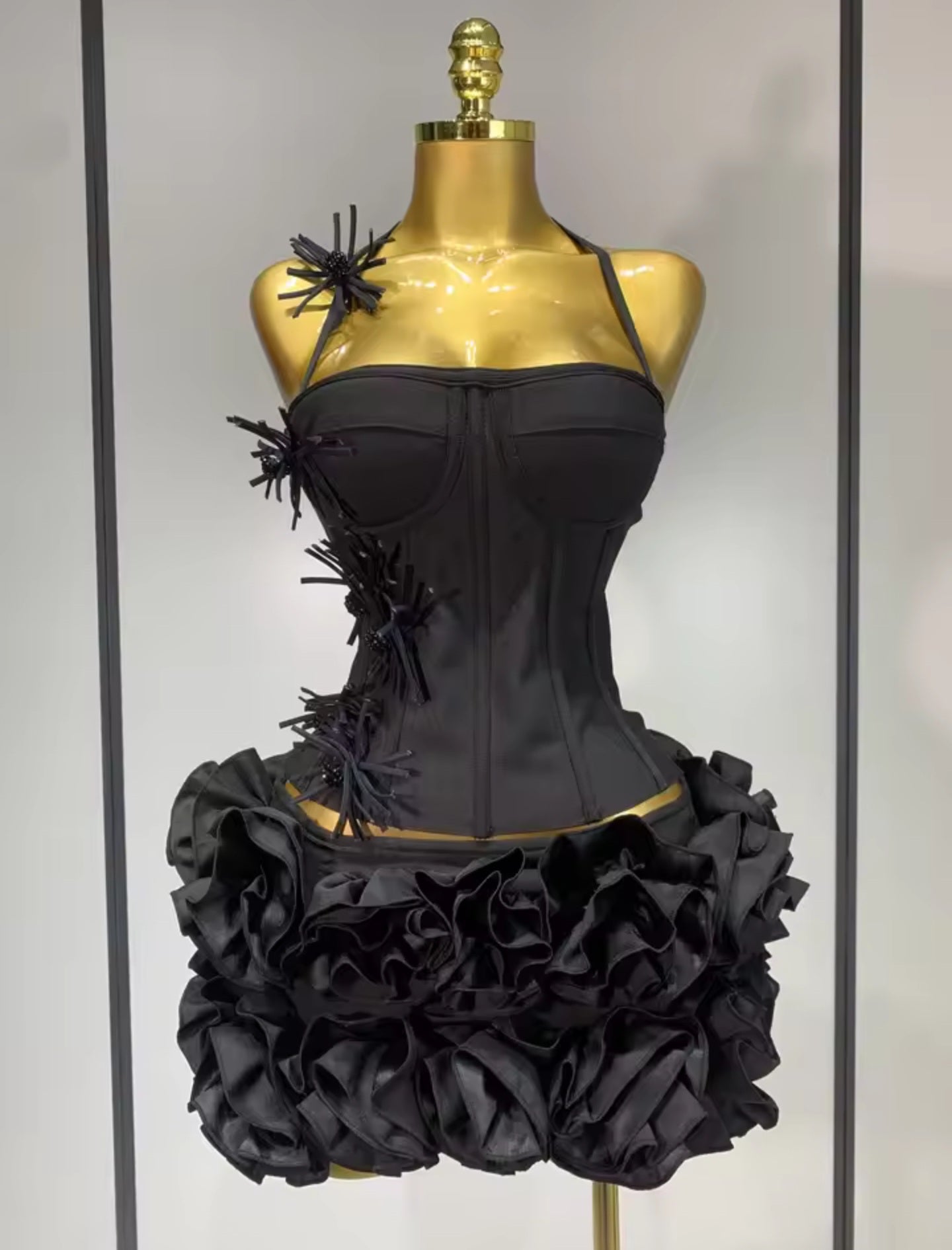 Midnight Dahlia Corset Skirt Set