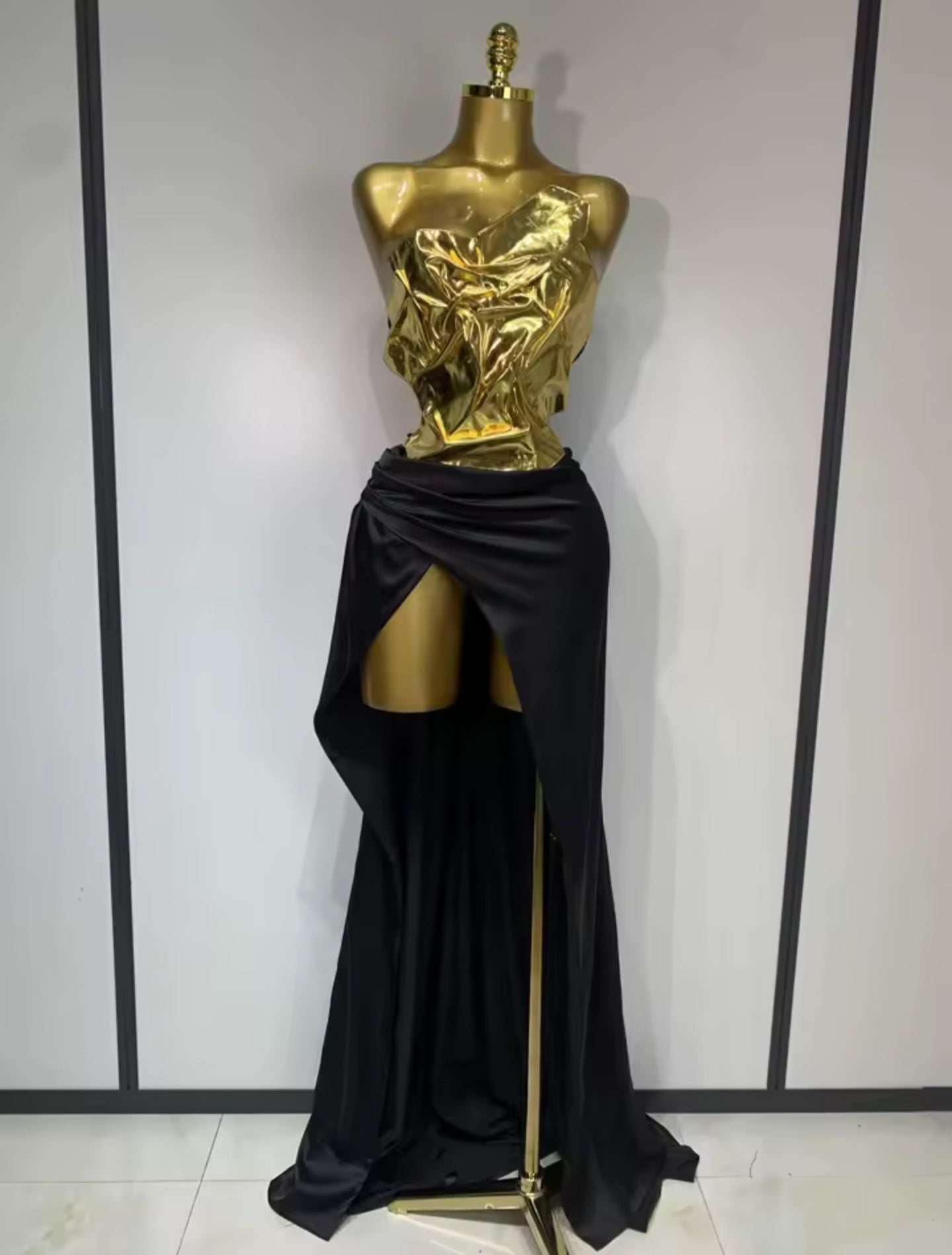 Golden Molten Skirt Set