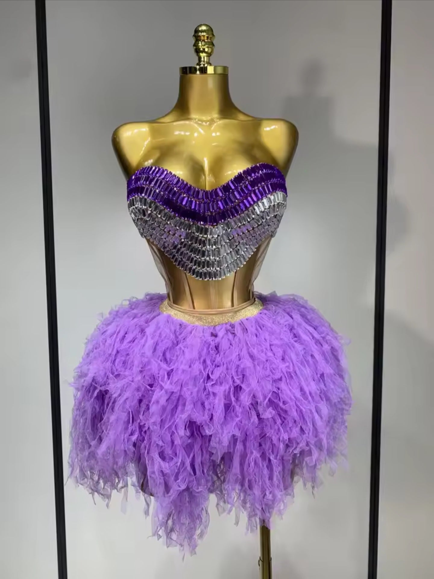 Lilac Stardust Tulle Skirt Set
