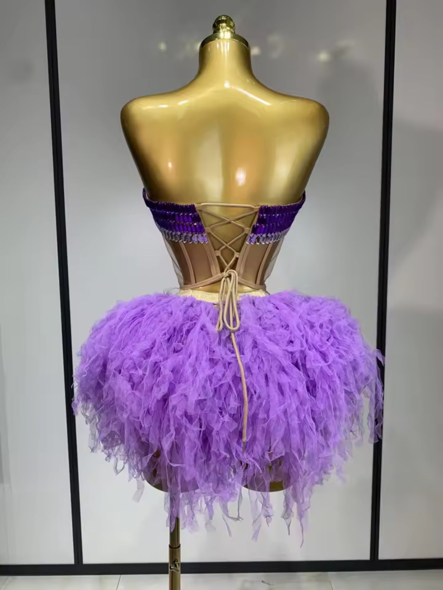 Lilac Stardust Tulle Skirt Set