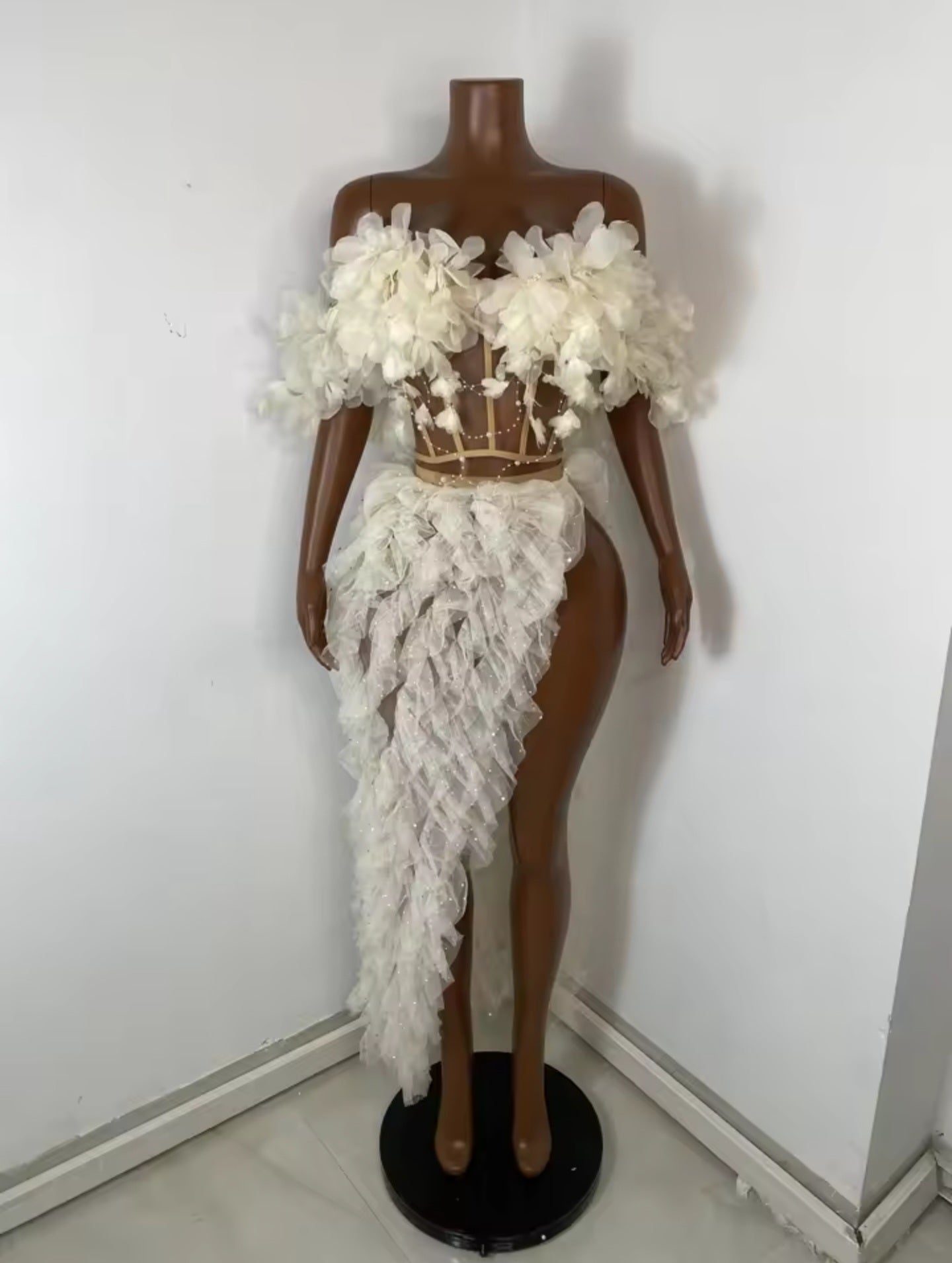 Ivory Bloom Skirt Set