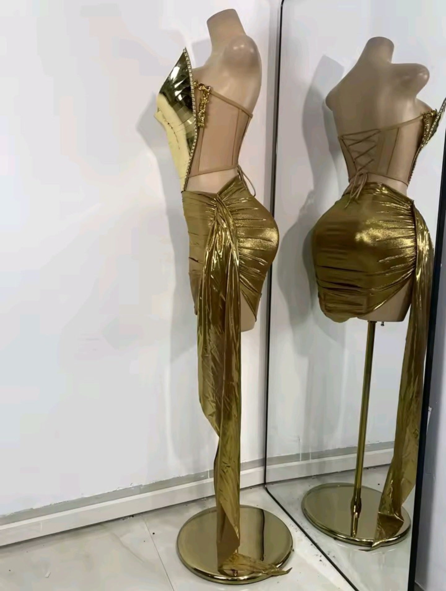 Gold Savage Skirt Set