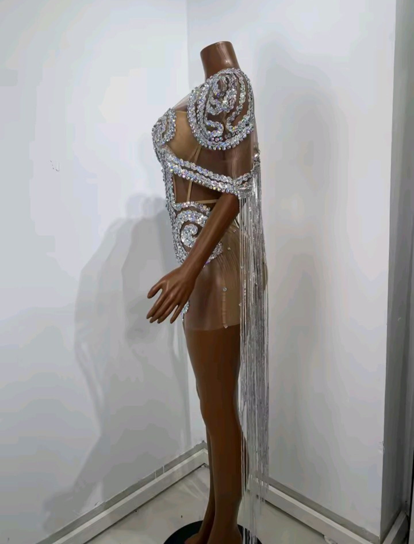 Crystal Vortex Mini Dress