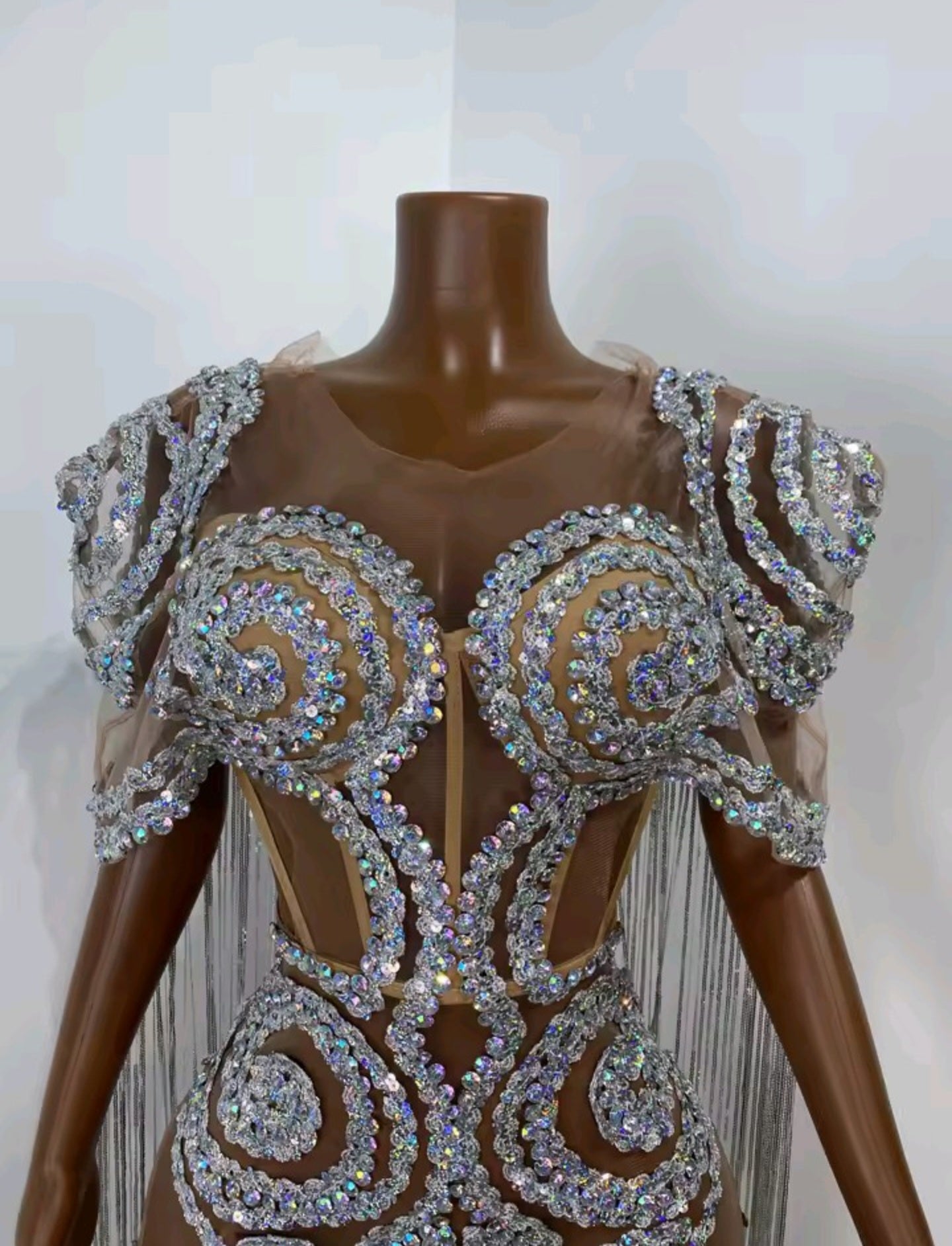 Crystal Vortex Mini Dress