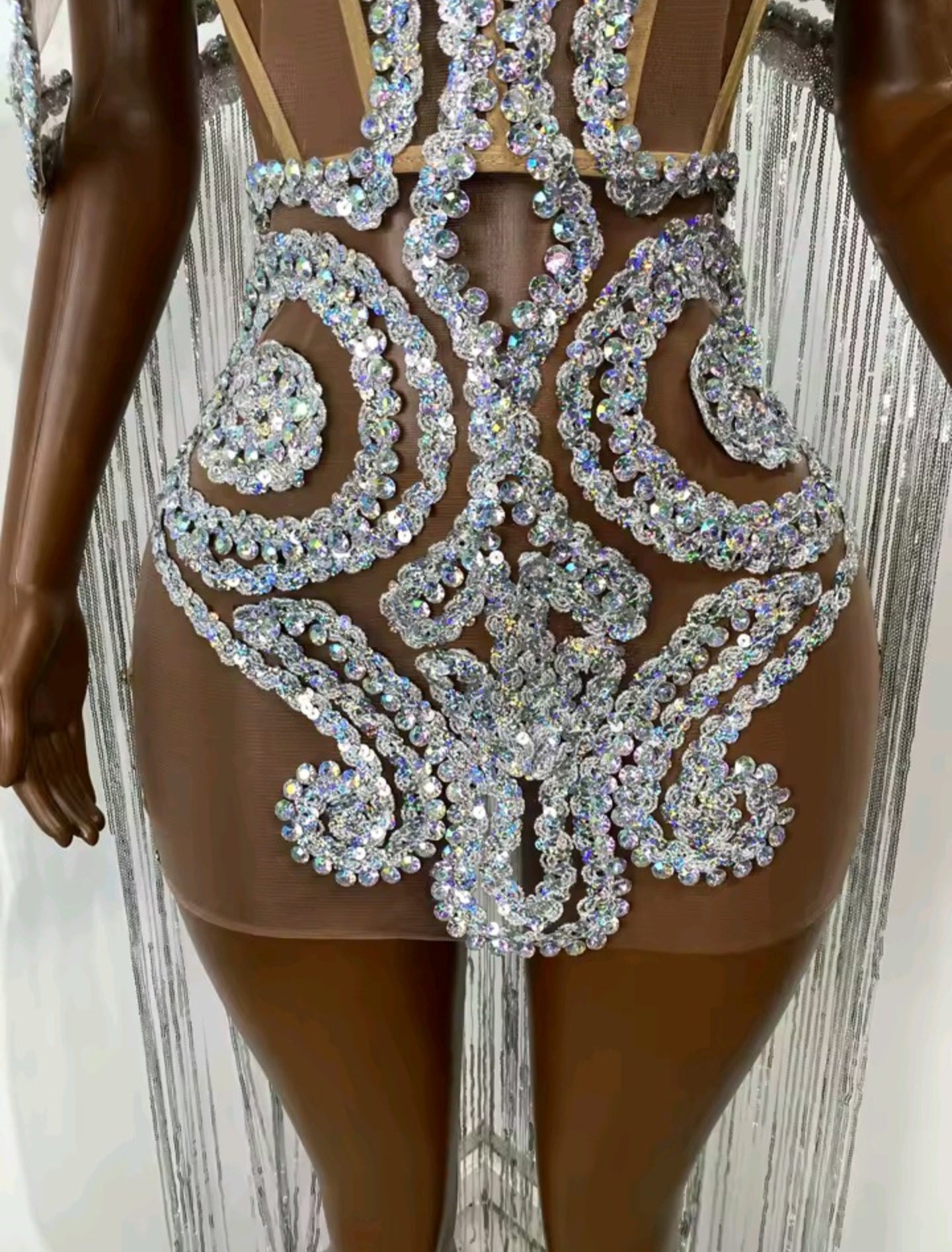 Crystal Vortex Mini Dress