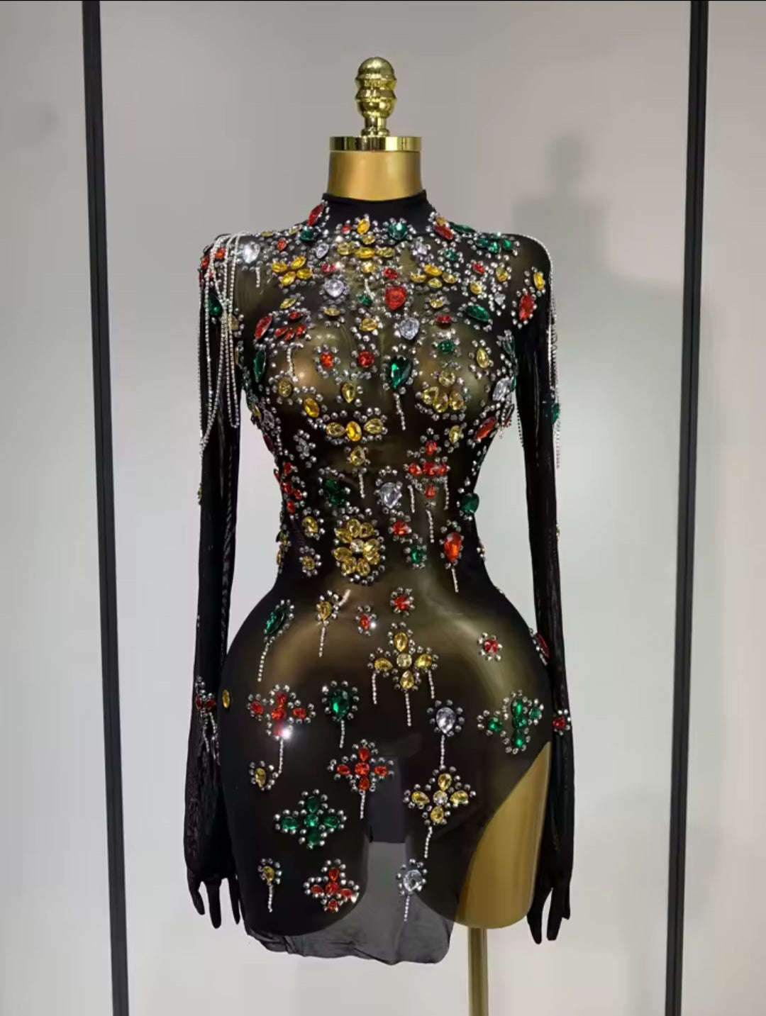 Royal Jewel Illusion Dress