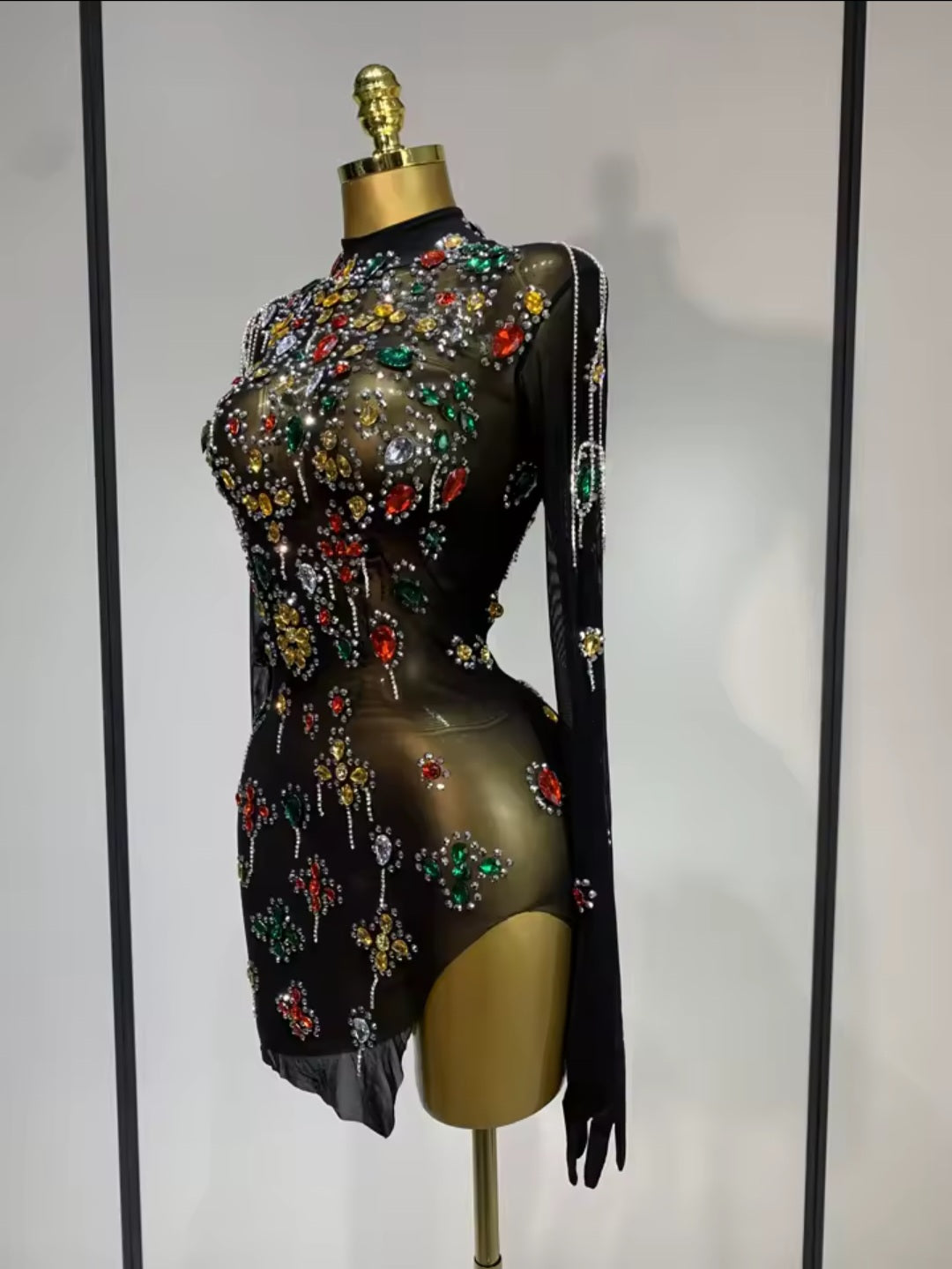 Royal Jewel Illusion Dress