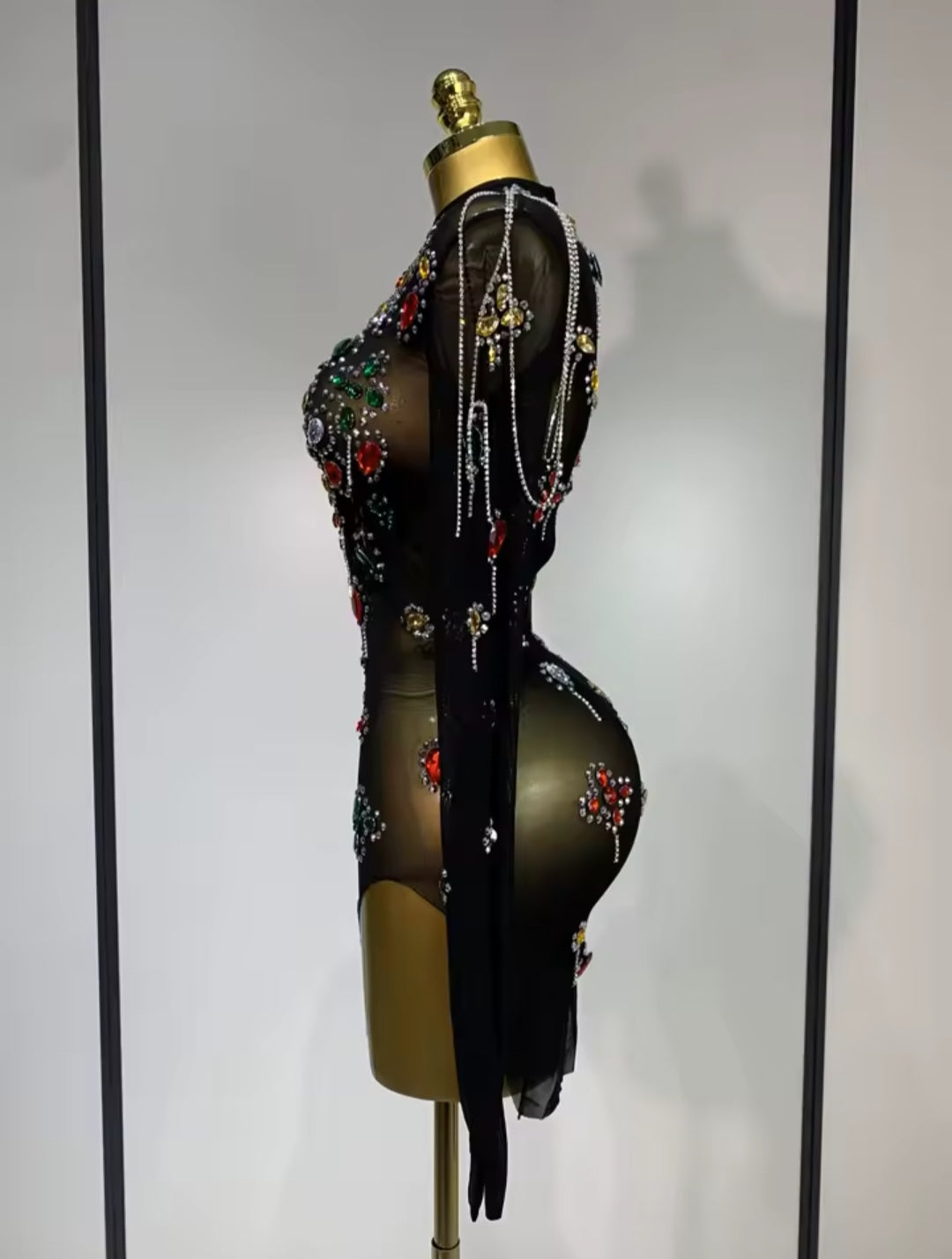 Royal Jewel Illusion Dress