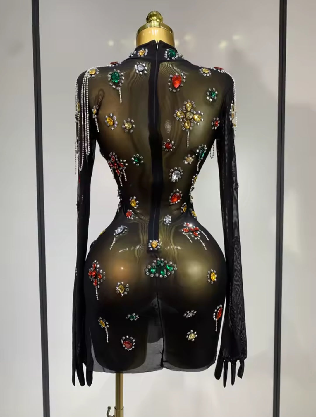 Royal Jewel Illusion Dress