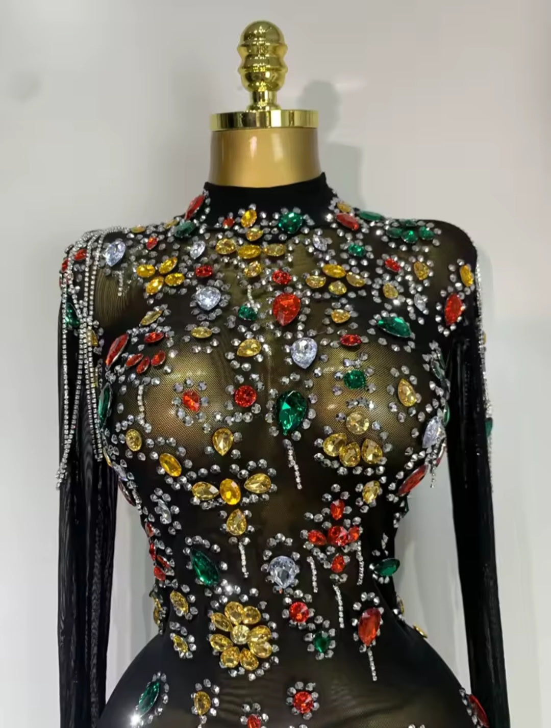 Royal Jewel Illusion Dress