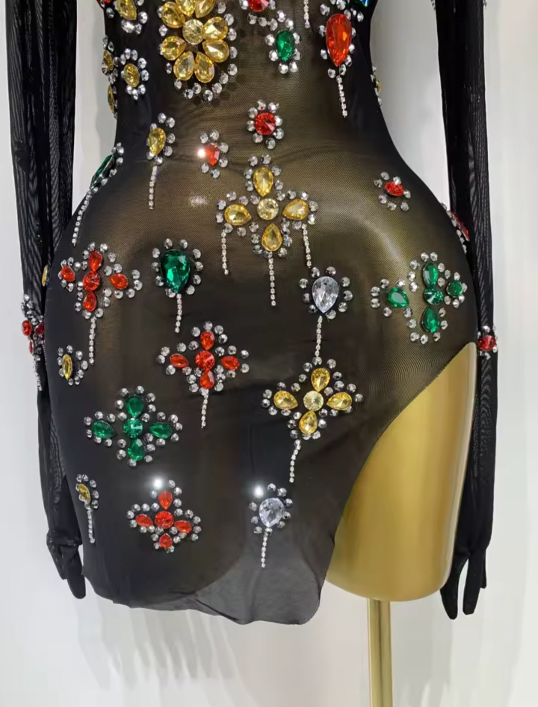 Royal Jewel Illusion Dress