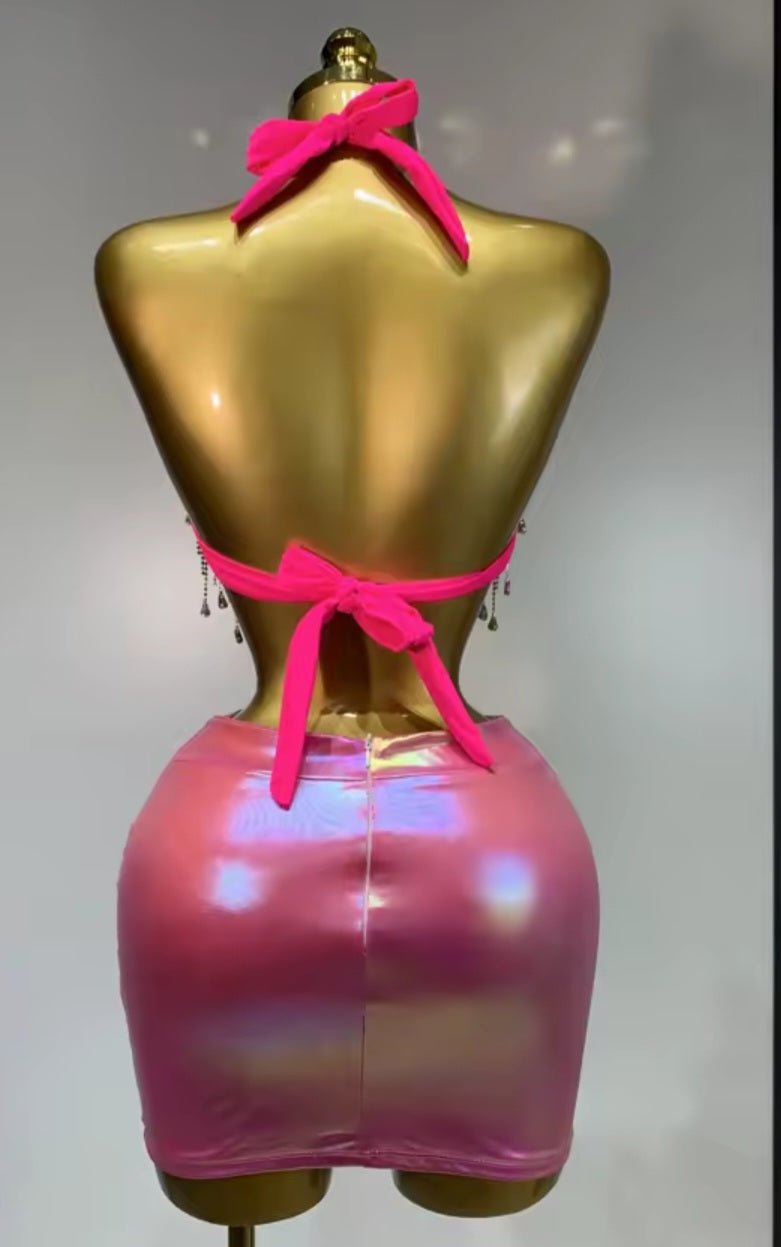 Keep Them Guessing Skirt Set PINK (LOW STOCK!)