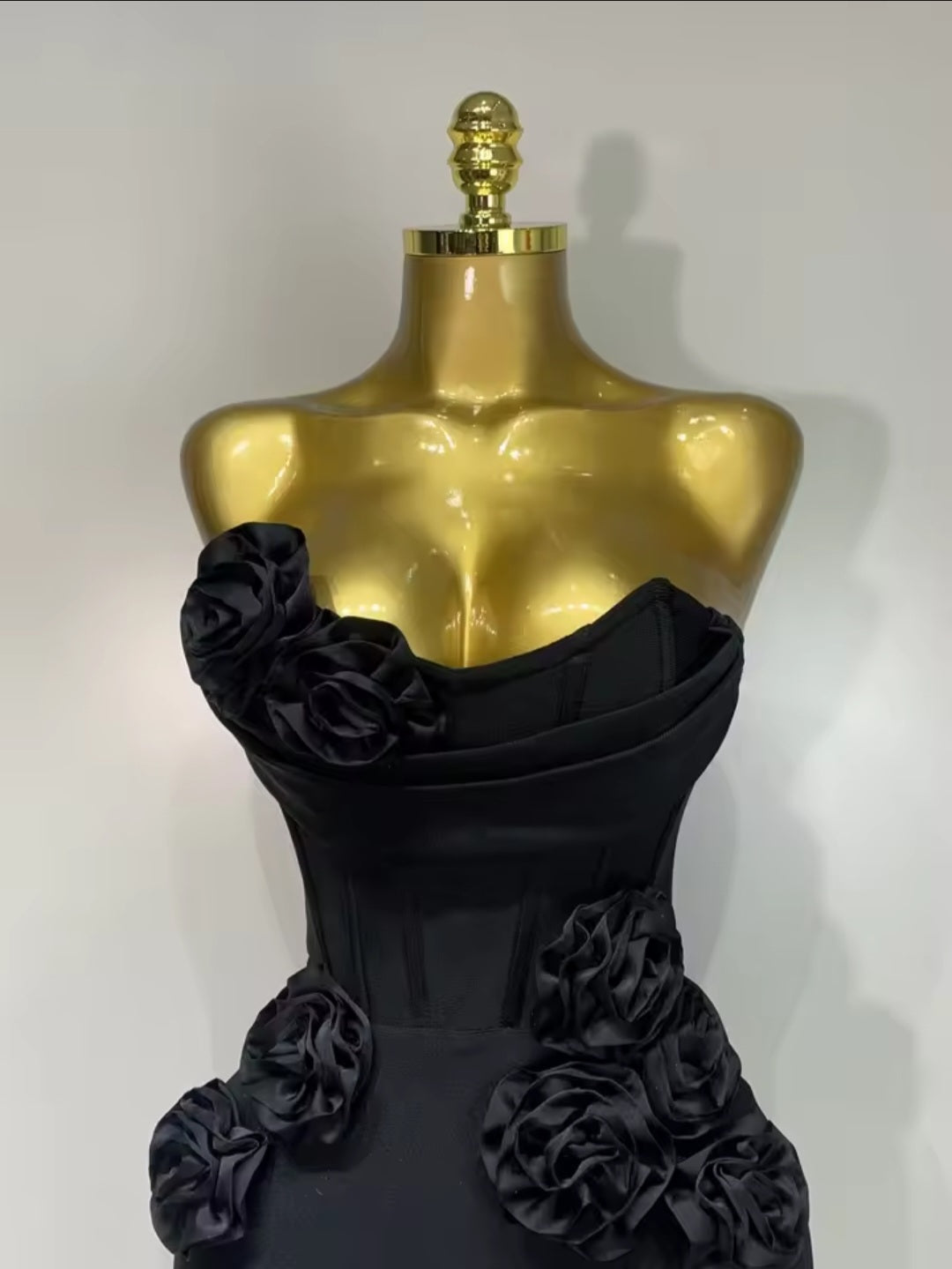 Say It In Roses Dress - BLACK