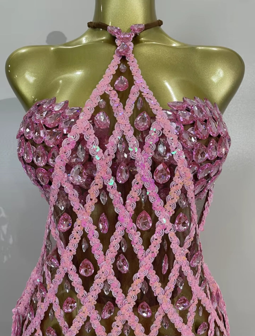 Chandelier Corset Dress- Pink