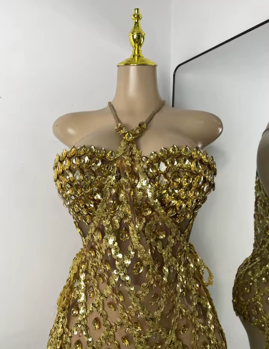 Chandelier Corset Dress- Gold