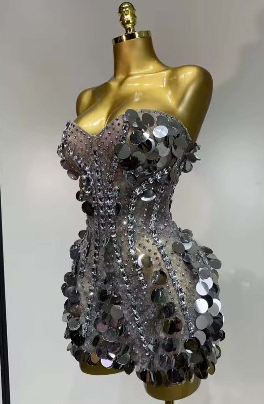 Million Dollar Mood Dress- Silver
