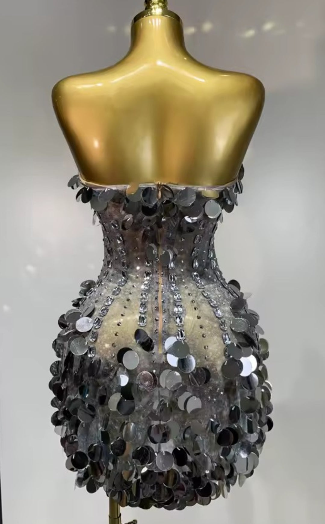 Million Dollar Mood Dress- Silver