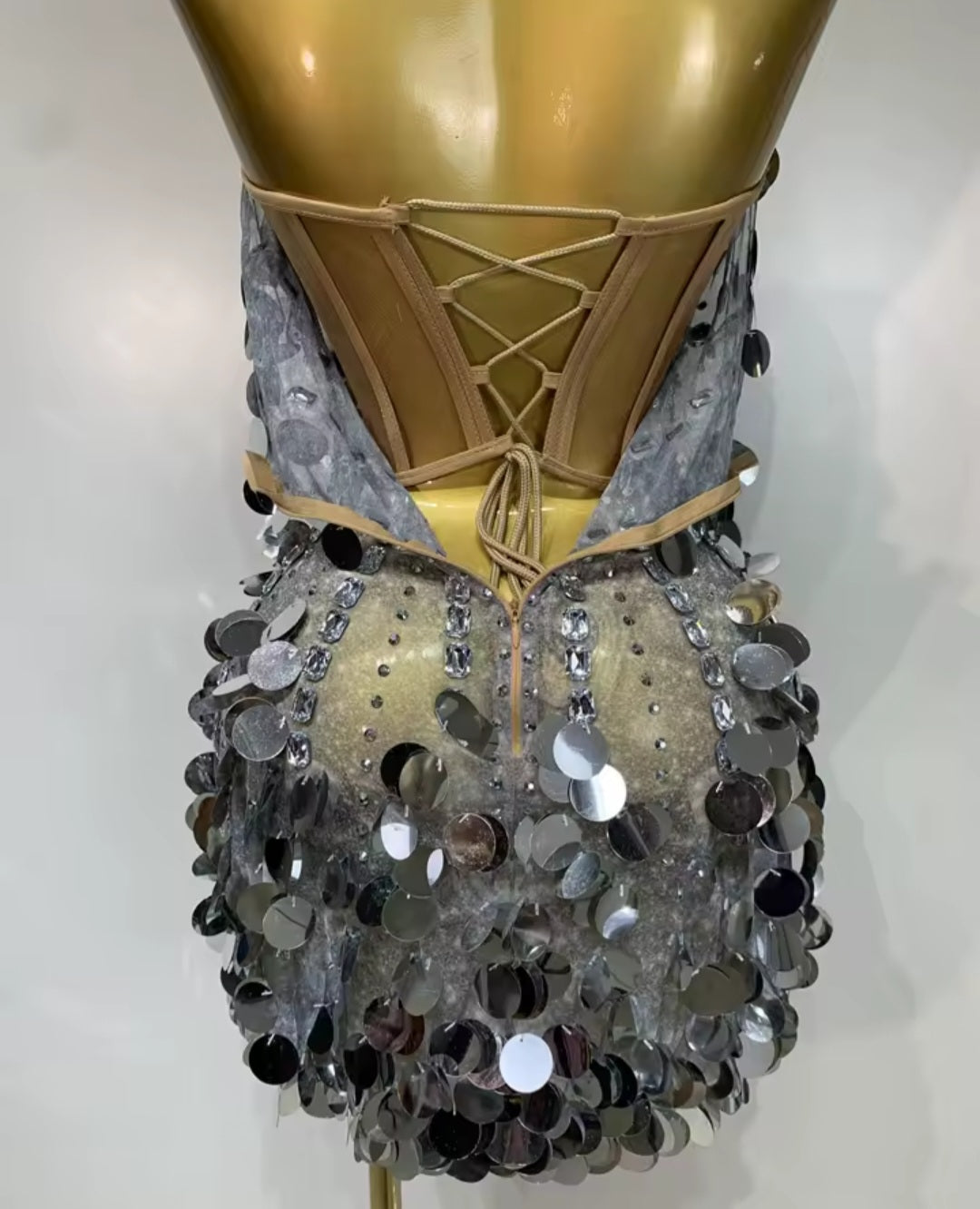 Million Dollar Mood Dress- Silver