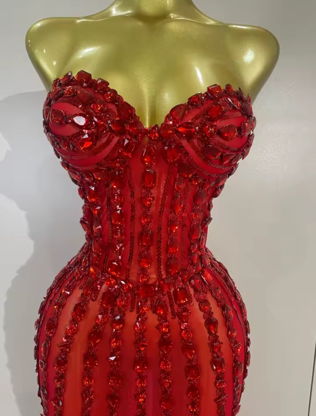 All That Glitters Dress- Red