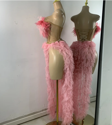 Rose Mirage Couture Skirt Set