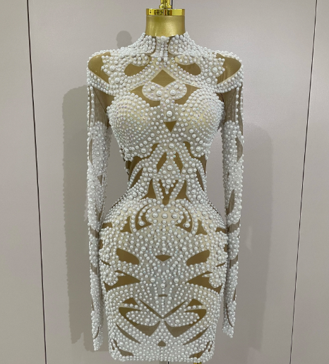 Savana Beaded Rhinestones Dress
