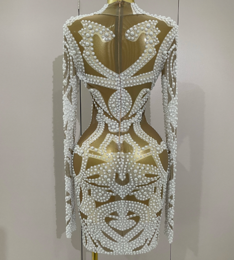 Savana Beaded Rhinestones Dress