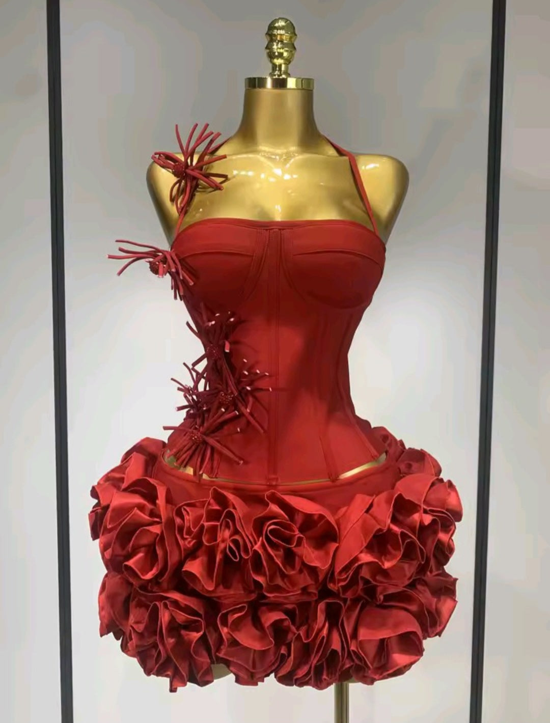 Obsessive Thoughts Skirt Set - RED