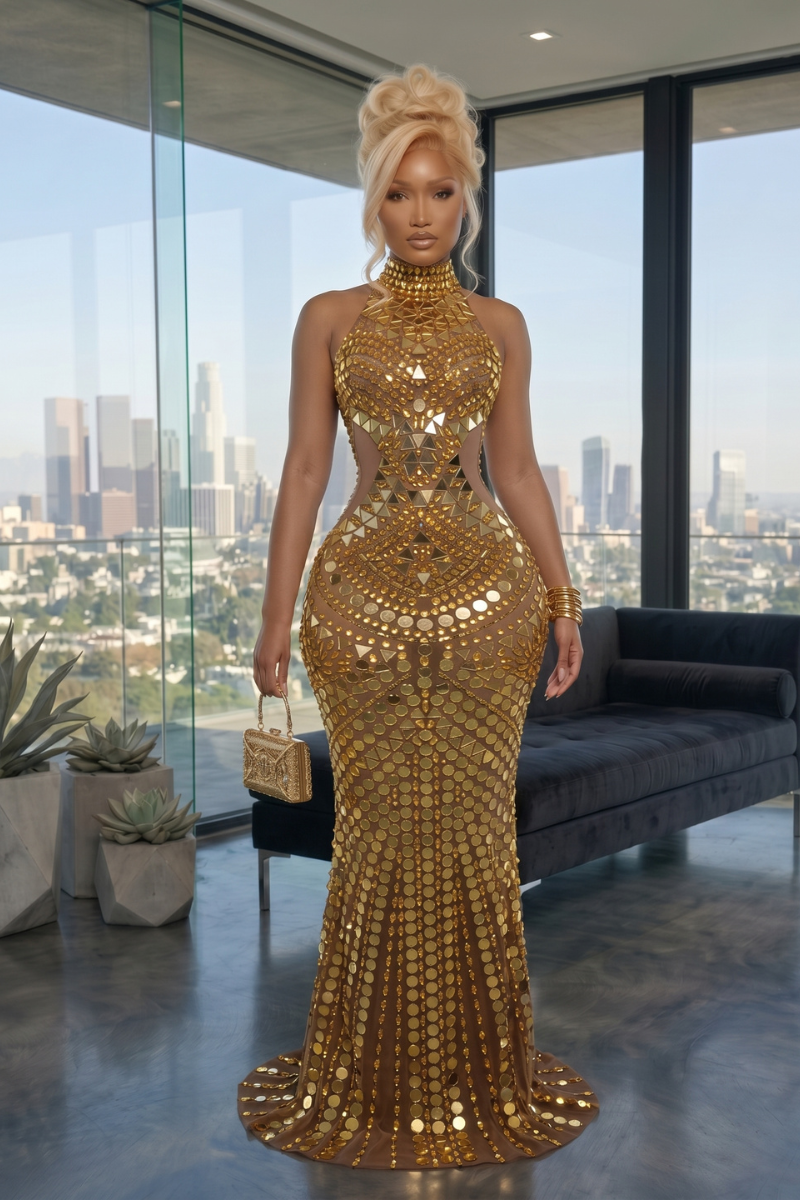 Expensive Taste Dress - Gold