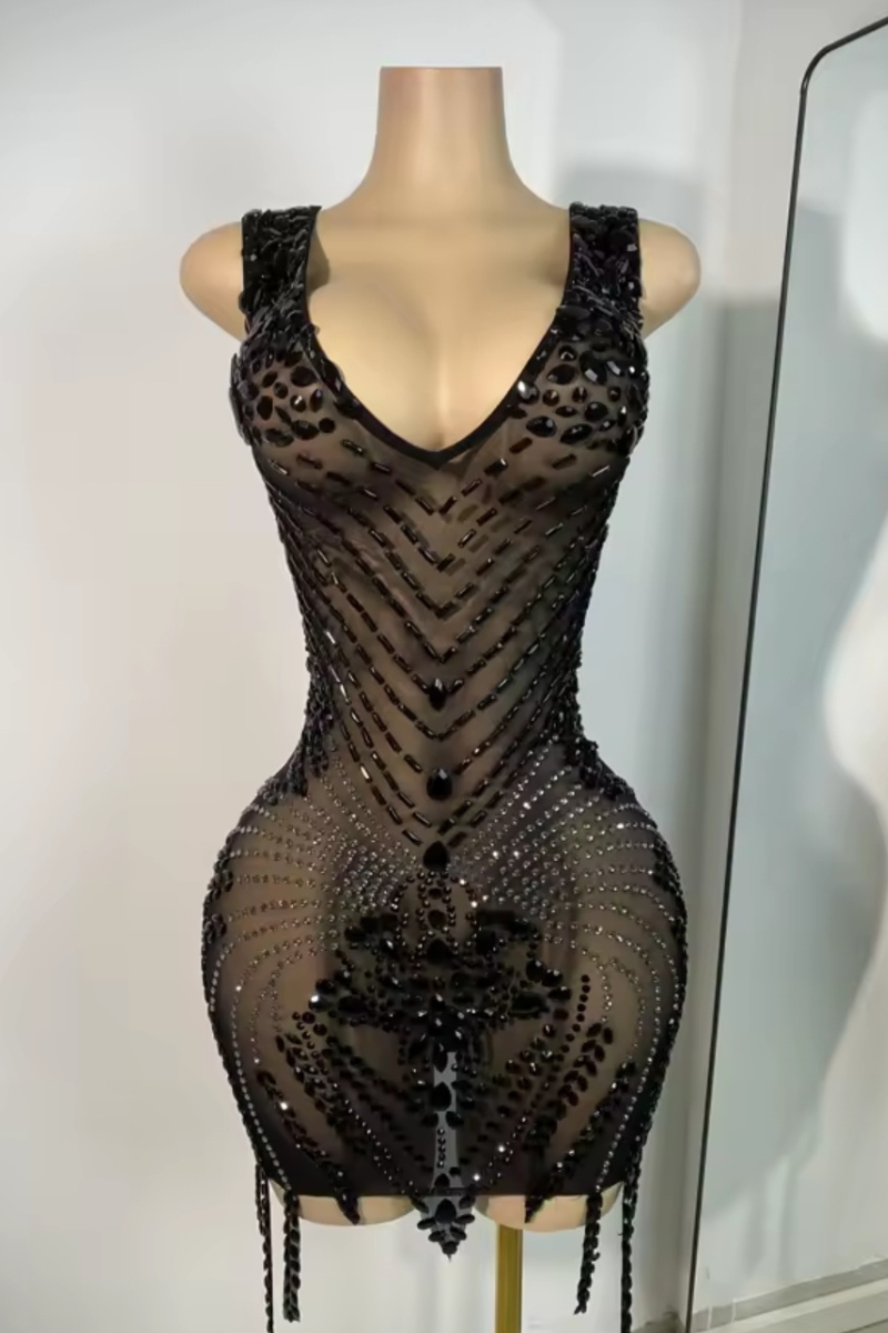 Noir Seduction Mini Dress