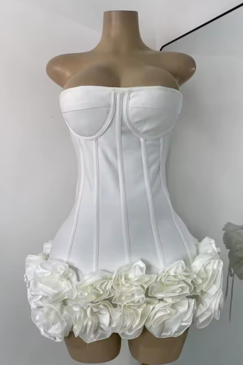 Rose Gallery Dress - WHITE
